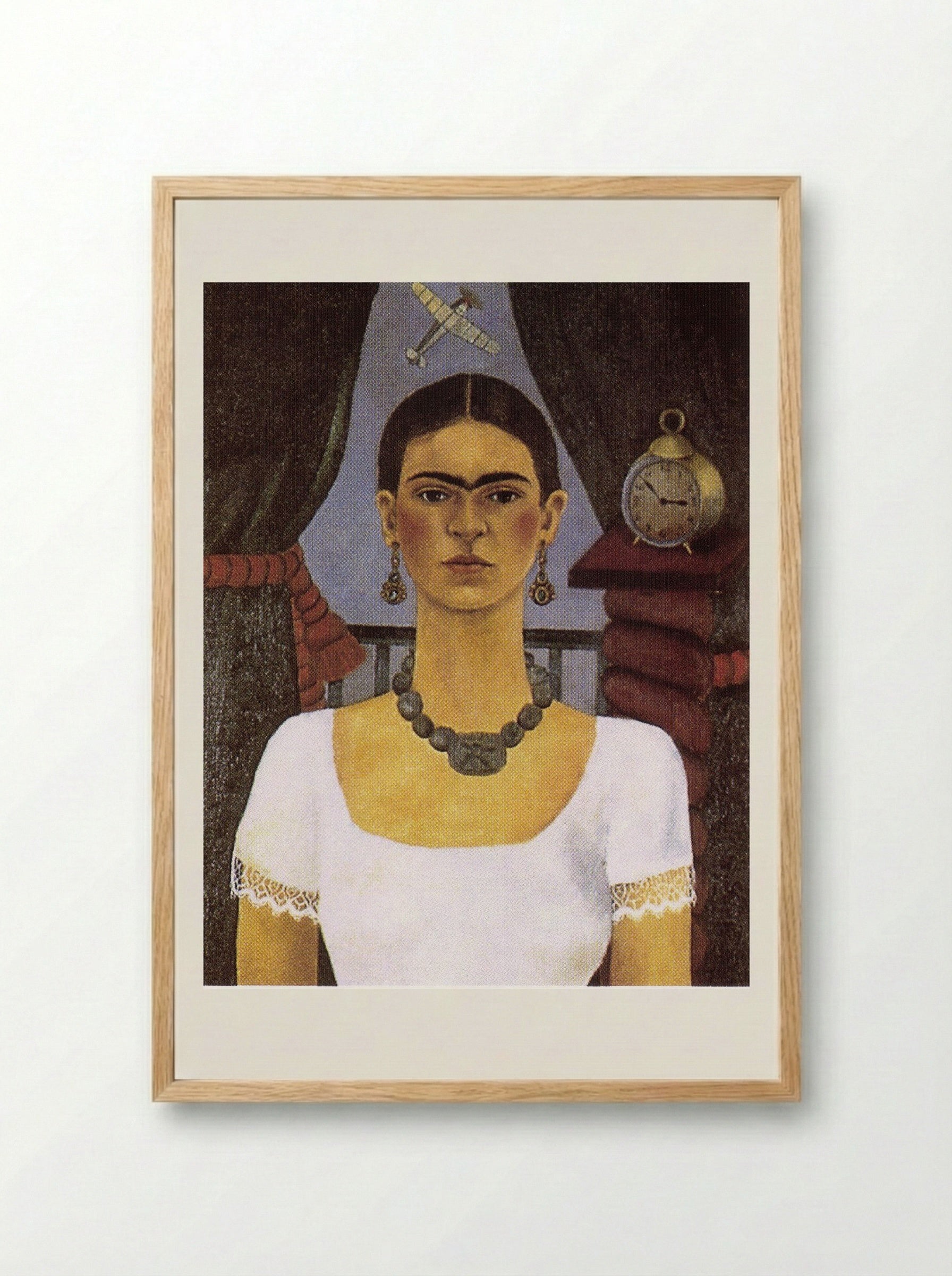 Time Flies - Frida Kahlo - Framed Print Wood