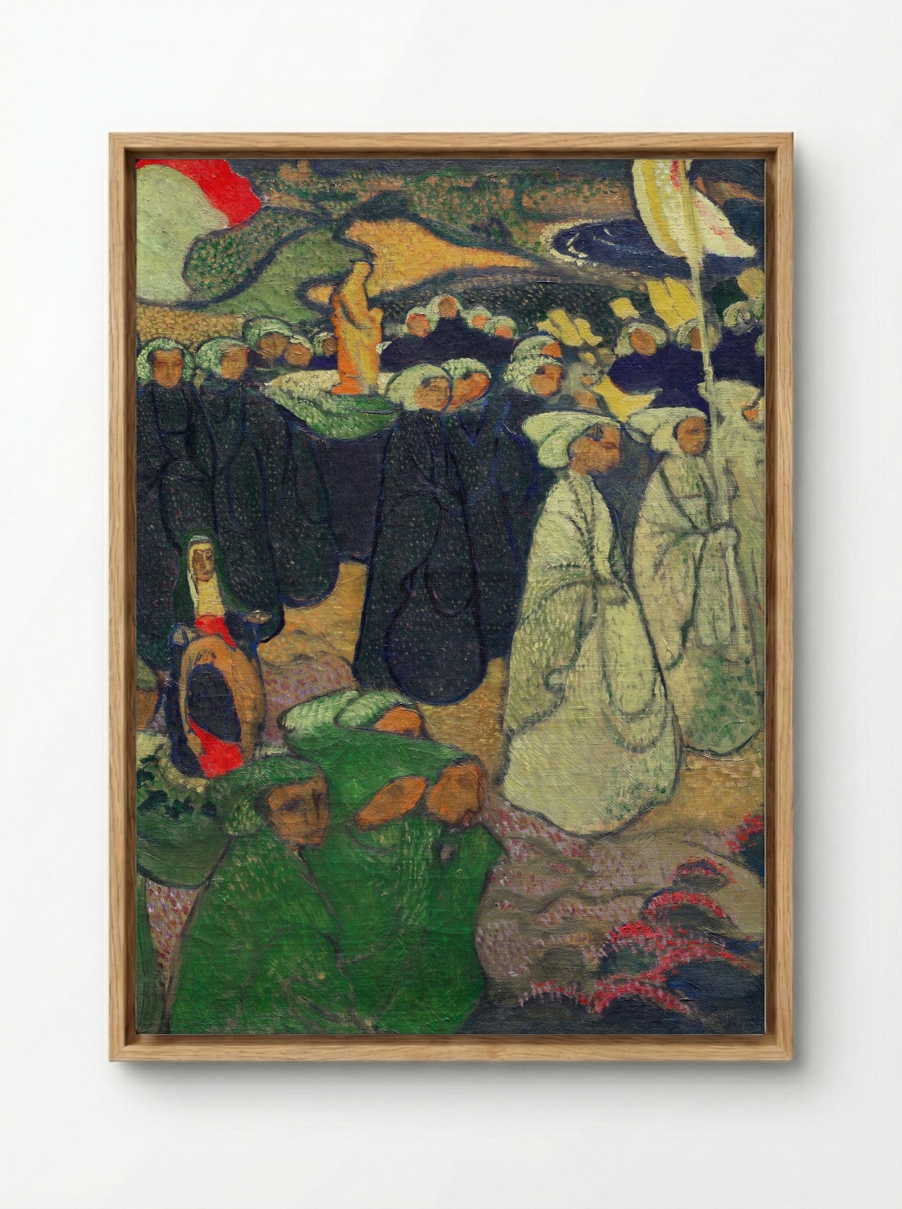 Procession on Pardon at Perros-Guirec - Maurice Denis - Framed Canvas Wood