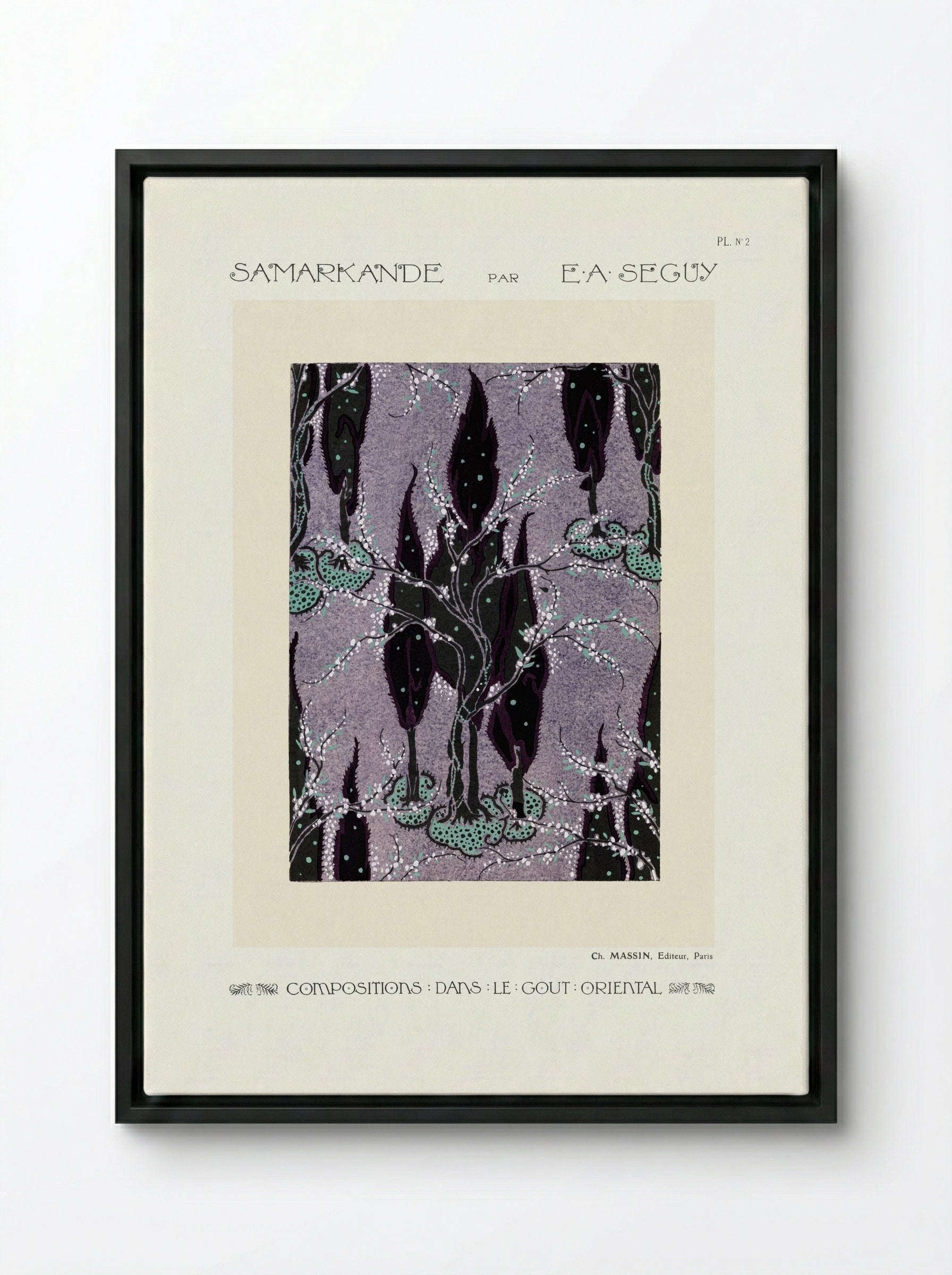 Samarkande, Plate No. 2 (Oriental Composition) - Émile-Allain Séguy - Framed Canvas Black