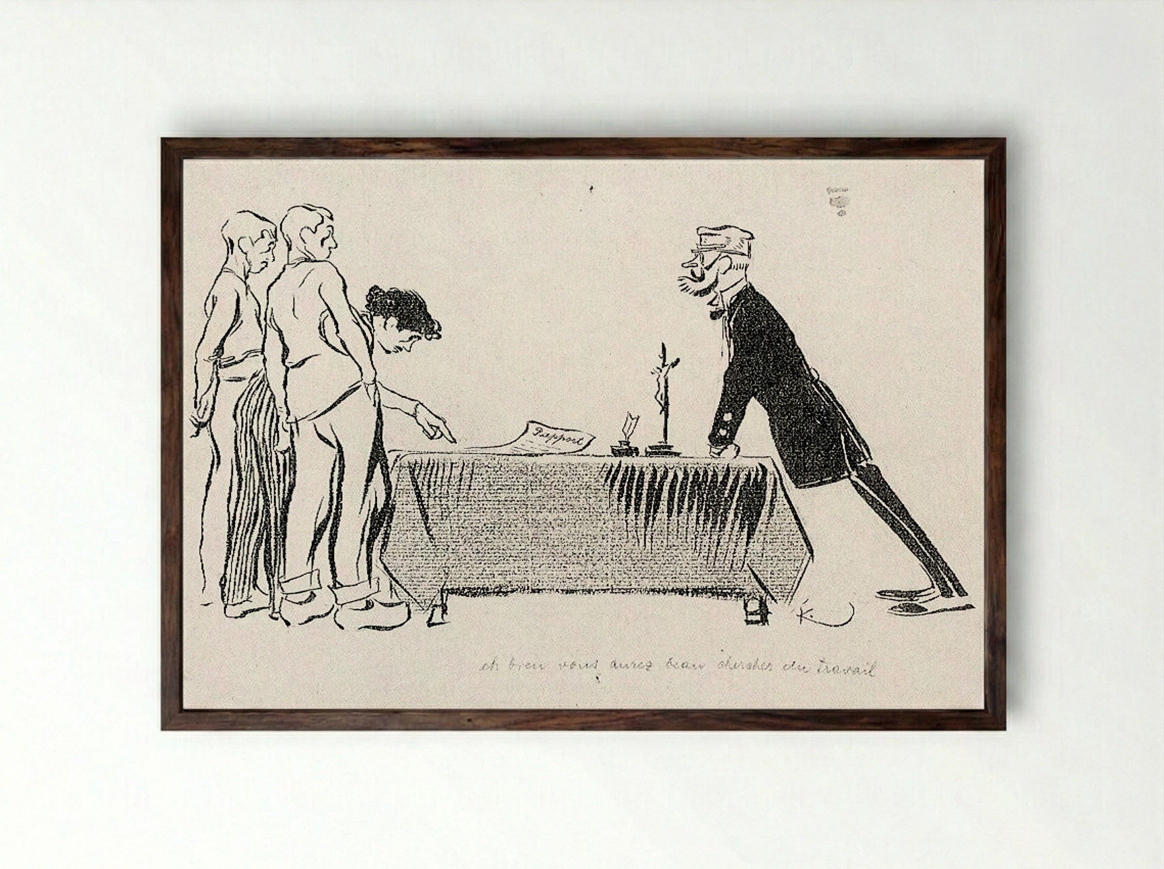 Report - Frantisek Kupka - Framed Print Dark Wood