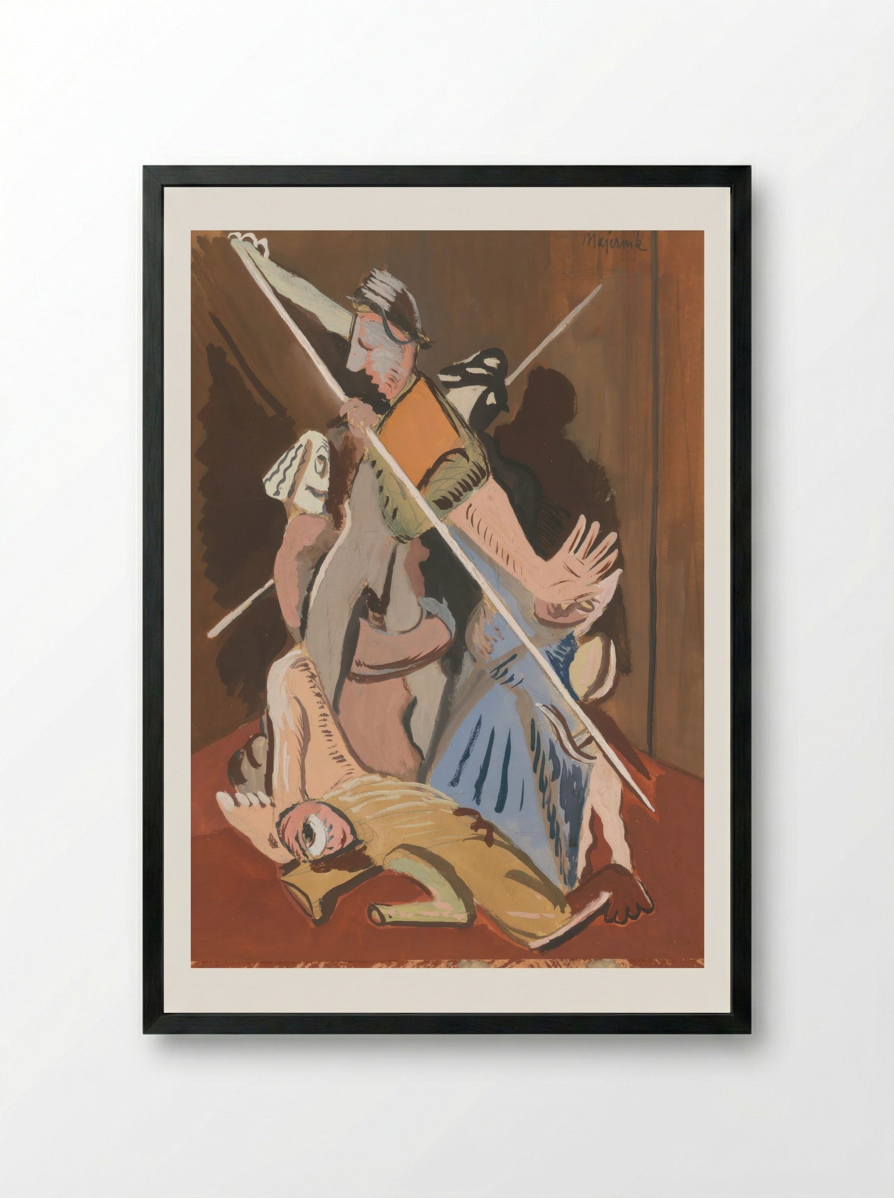 St Sebastian - Cyprián Majerník - Framed Print Black