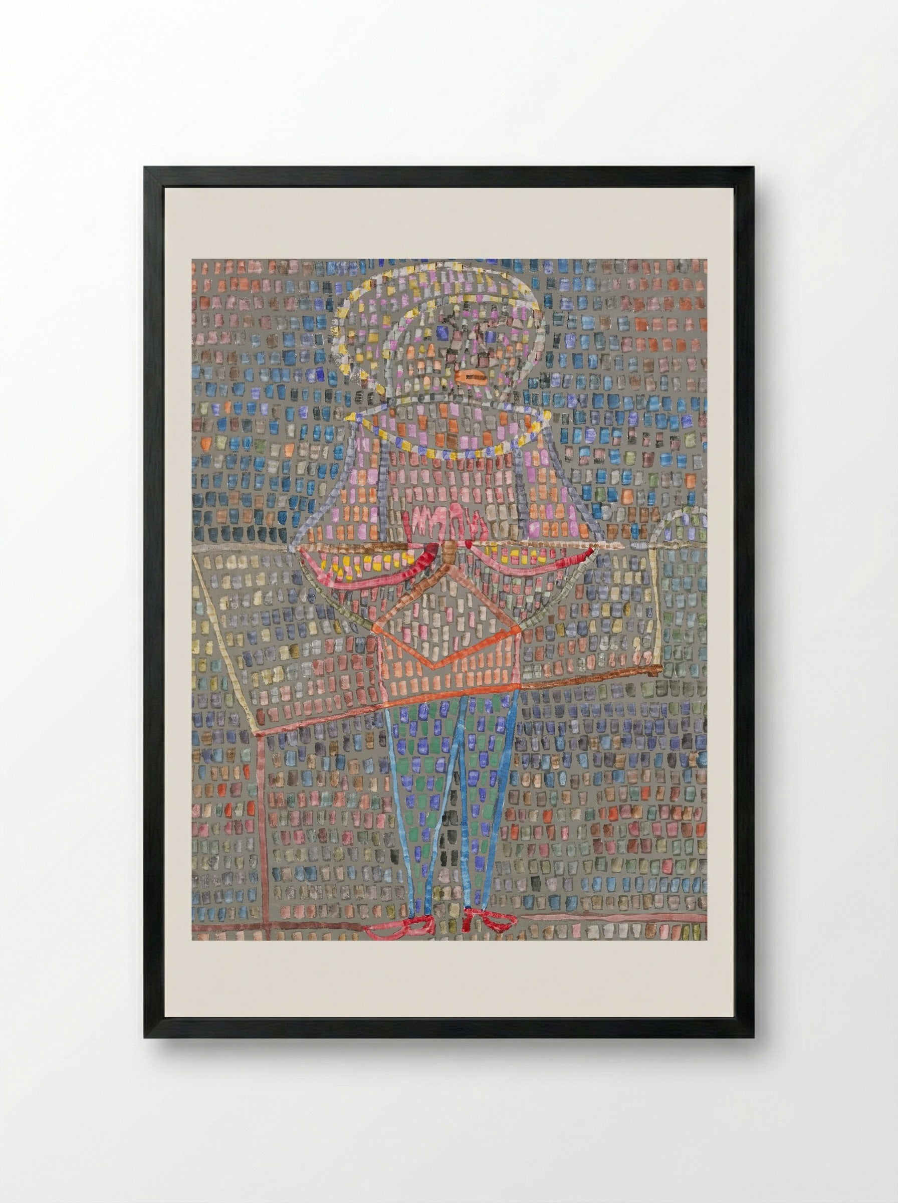 Boy in Fancy Dress - Paul Klee - Framed Print Black