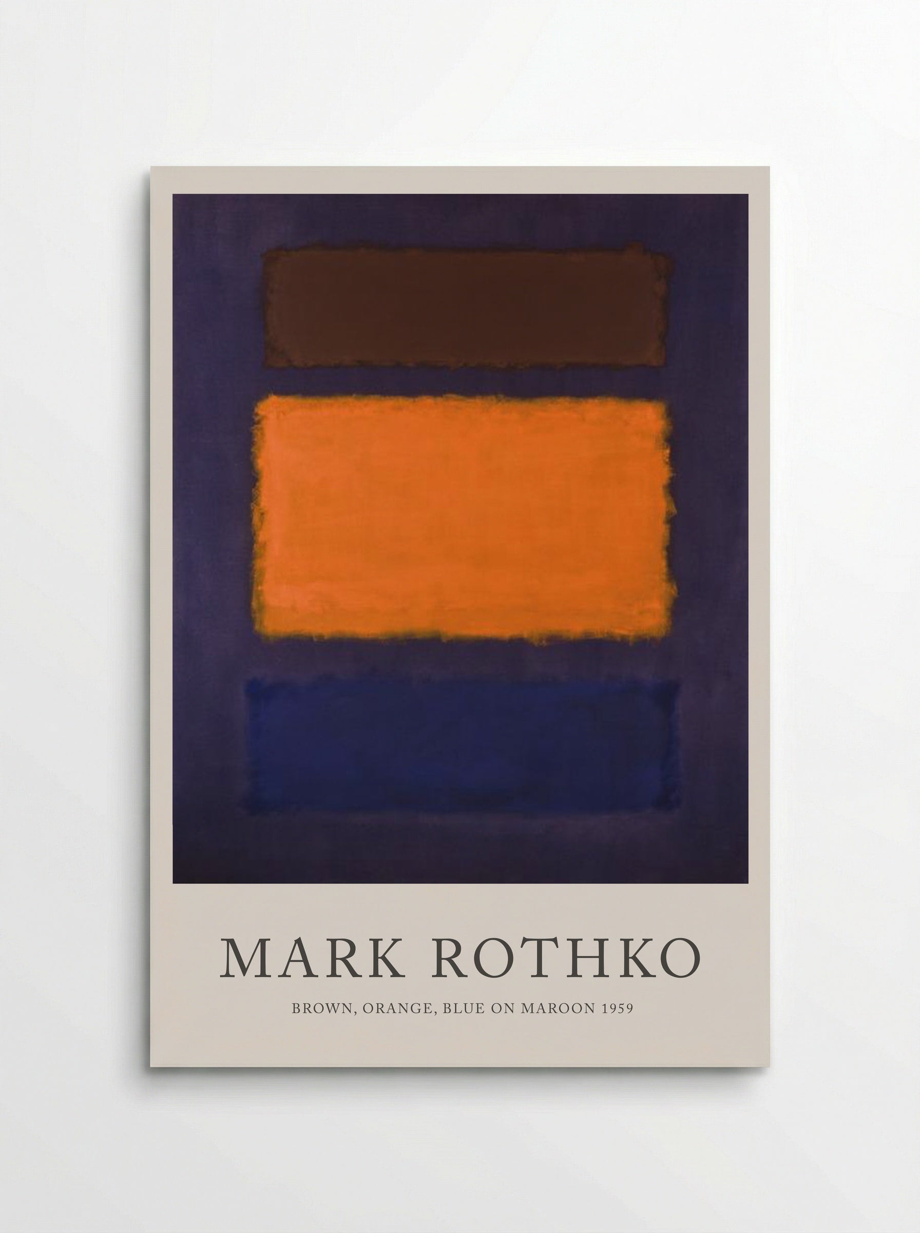 Brown, Orange, Blue on Maroon - Mark Rothko - Poster