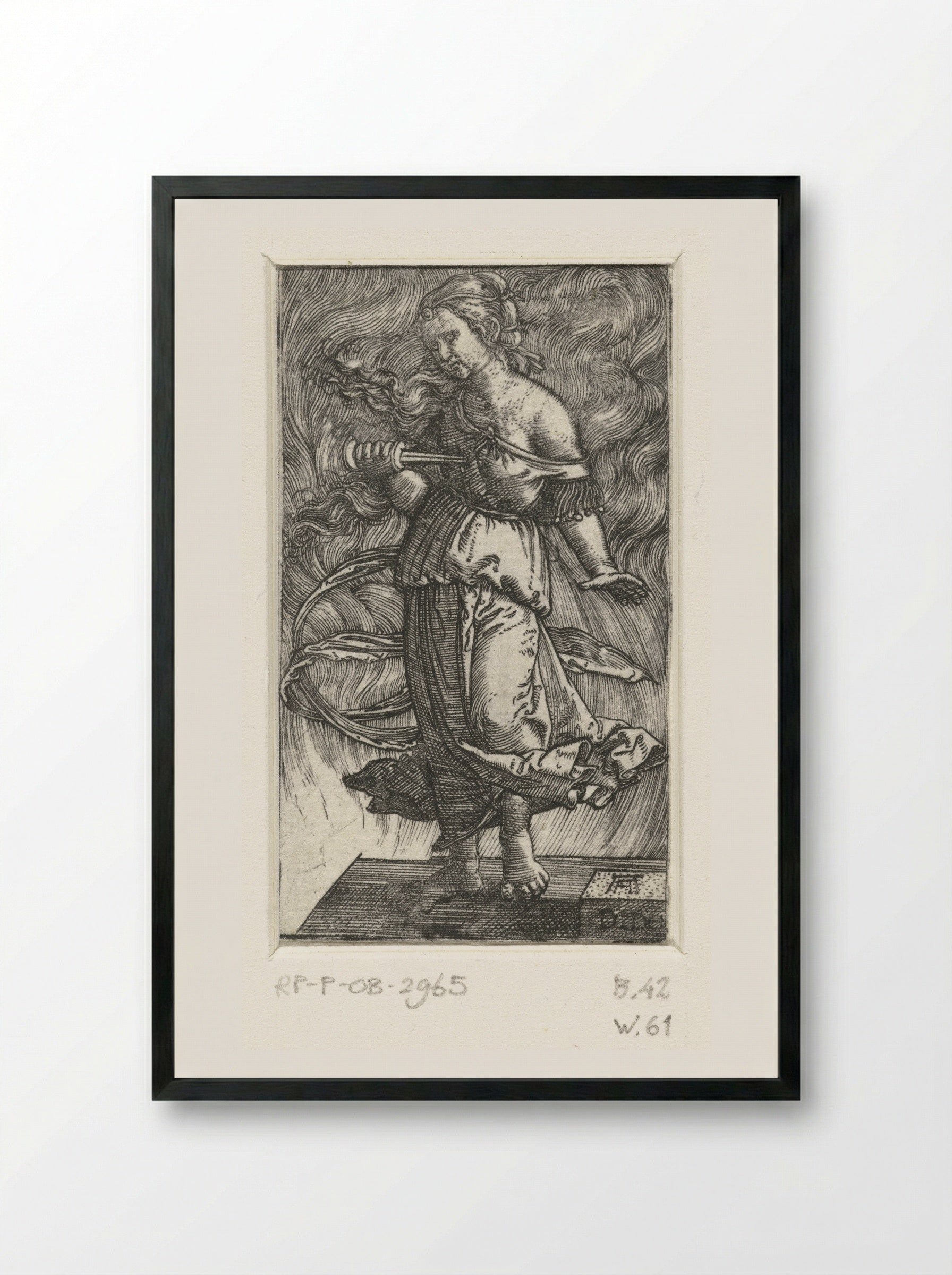 The Suicide of Dido - Andrea Mantegna - Framed Print Black