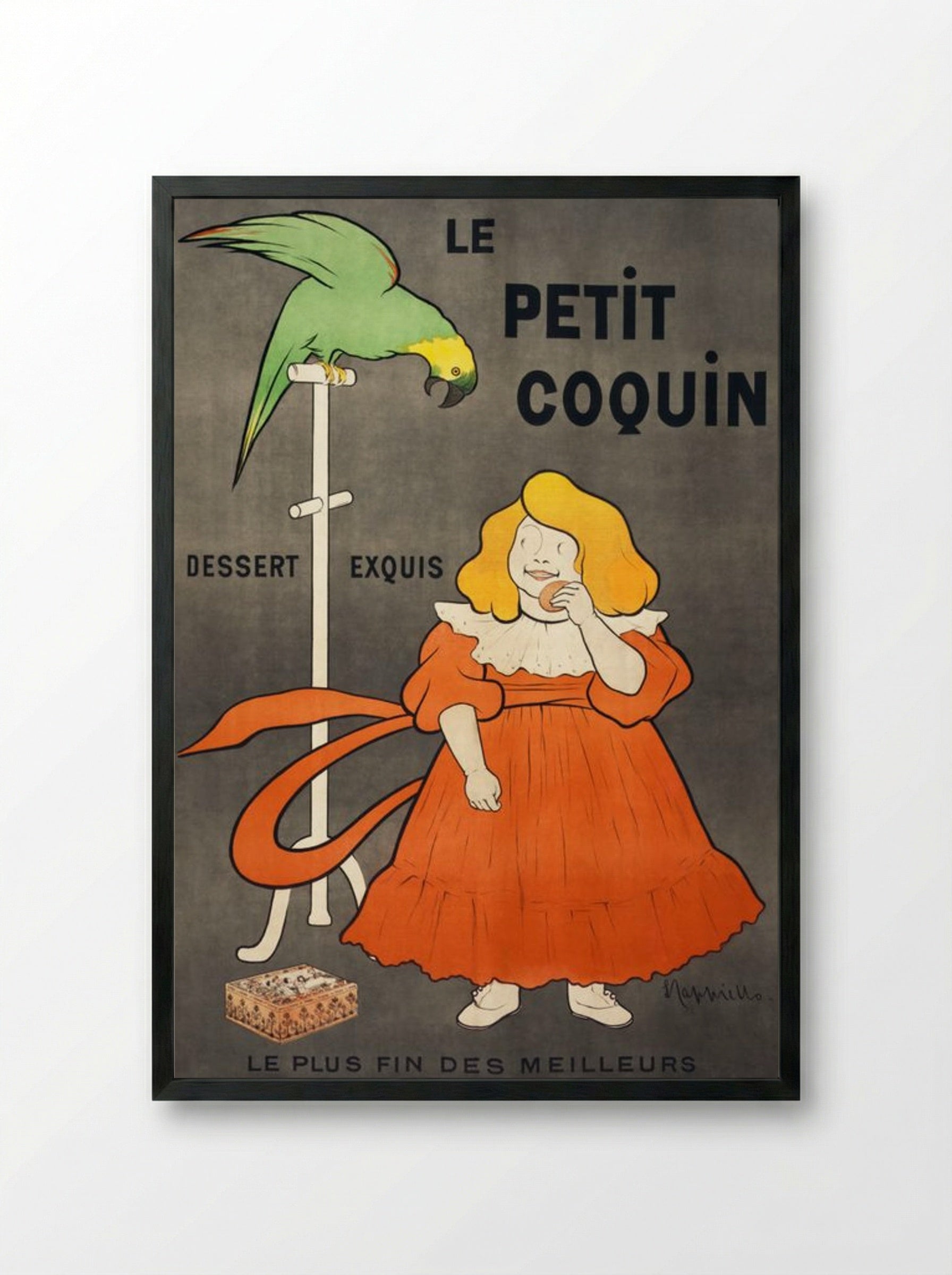 Le Petit Coquin (Dessert Exquis) - Leonetto Cappiello - Framed Print Black