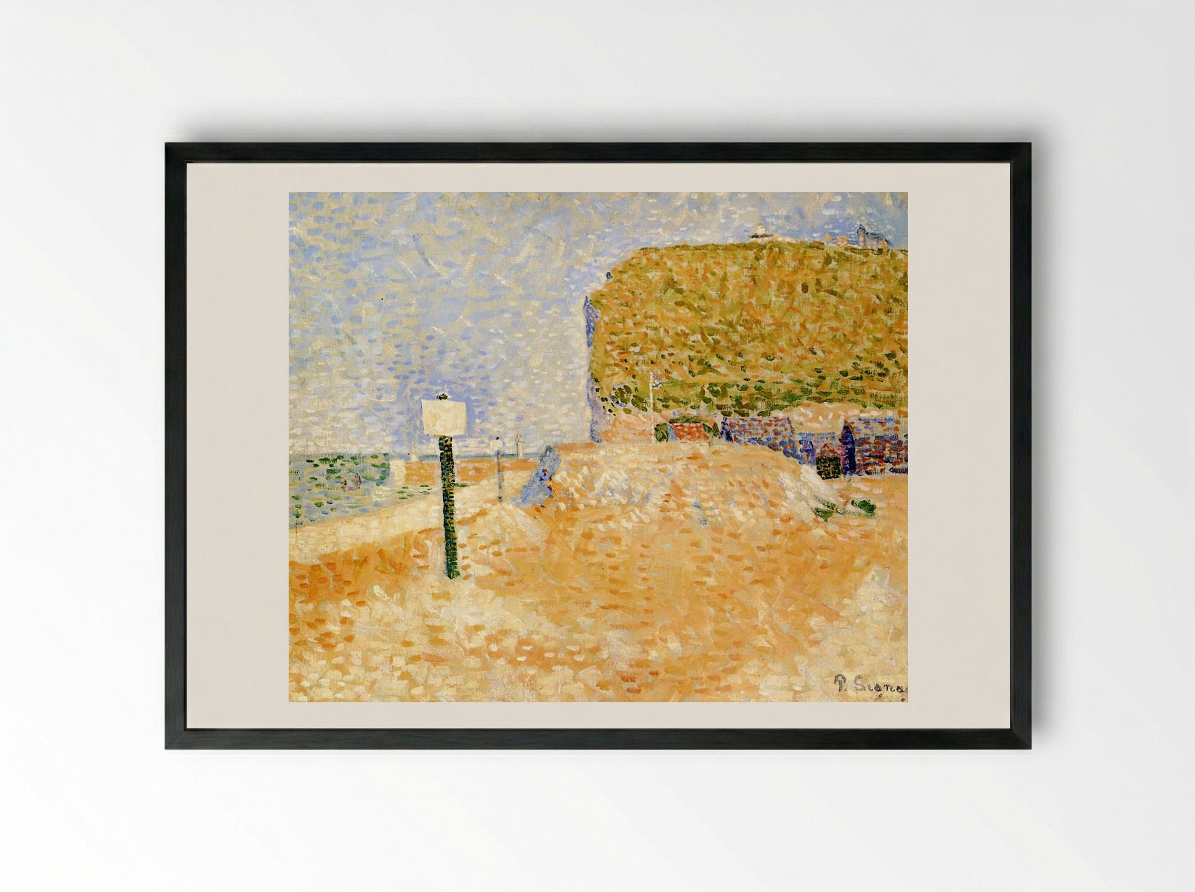 Fécamp, Sunshine - Paul Signac - Framed Print Black