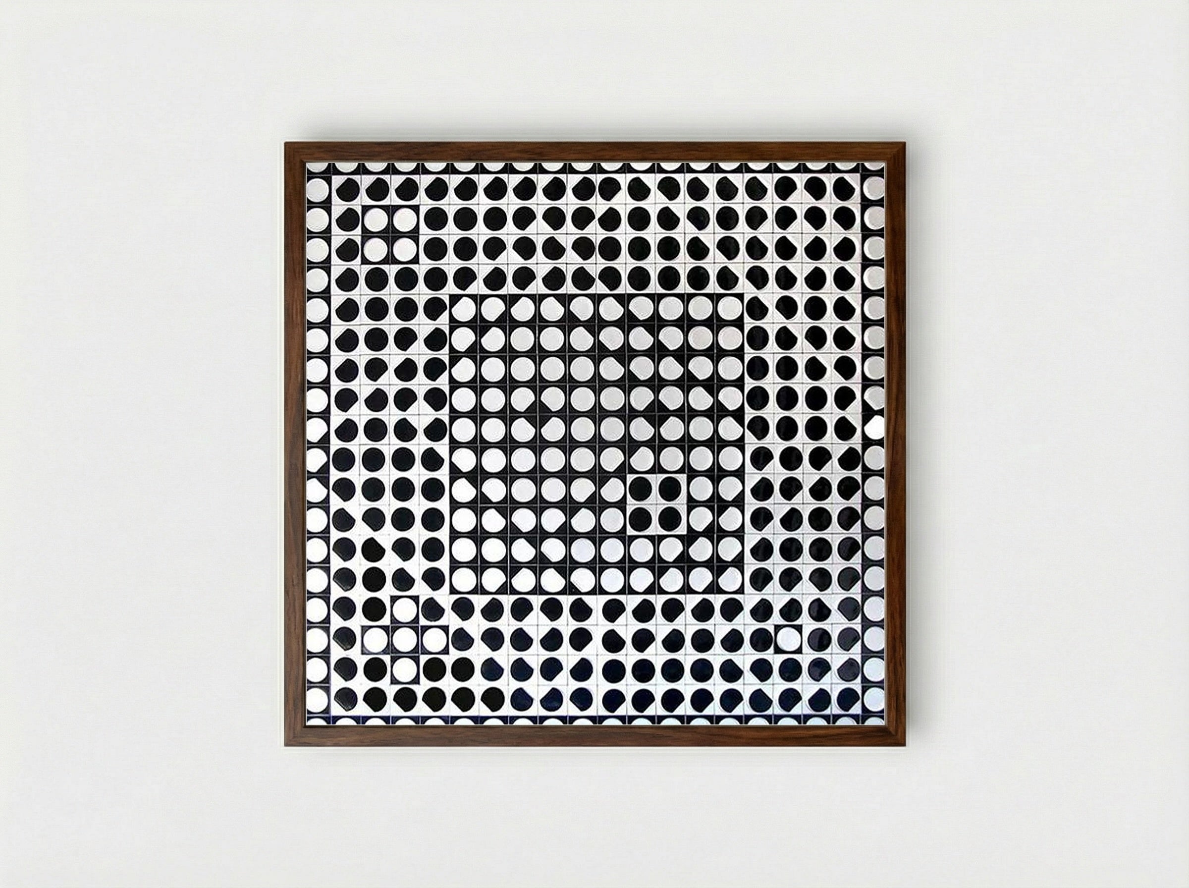 Caopeo - Victor Vasarely - Framed Print Dark Wood