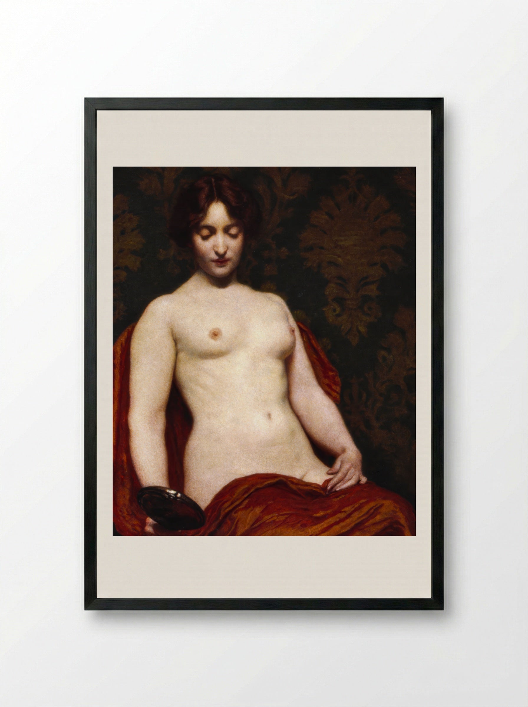 The Silver Hand Glass - Kenyon Cox - Framed Print Black