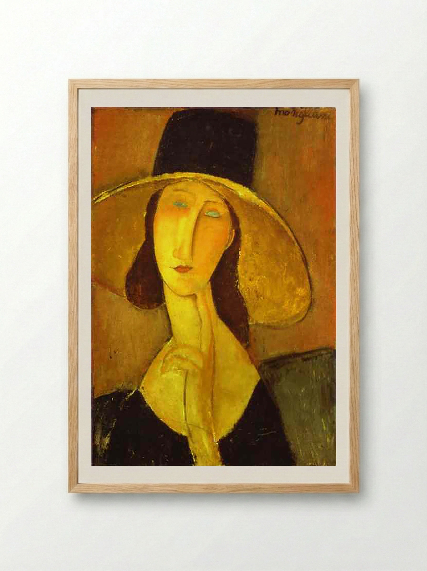 Head of a Woman - Amedeo Modigliani - Framed Print Wood