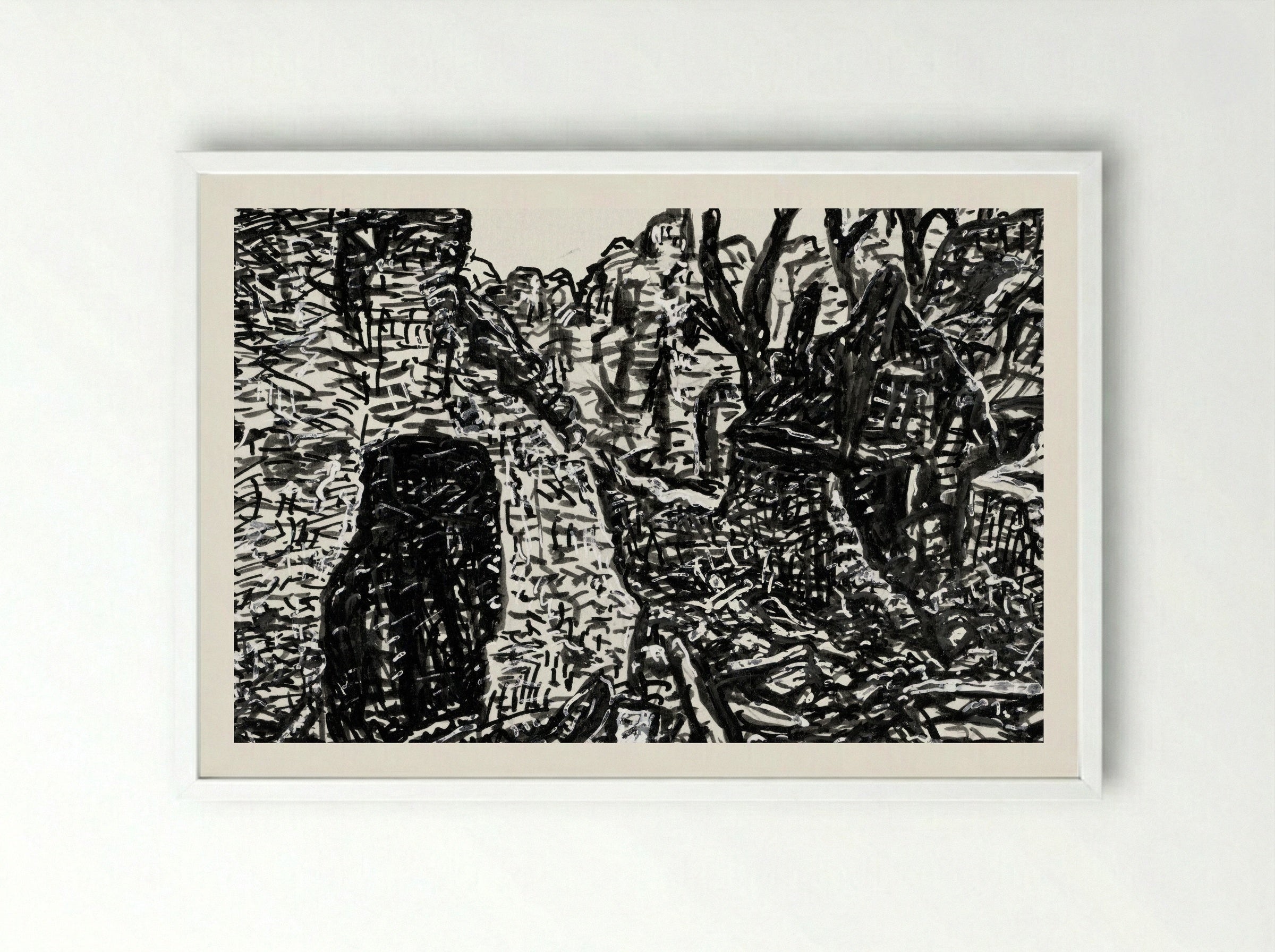 Devastation of the Second World War - Leo Gestel - Framed Print White