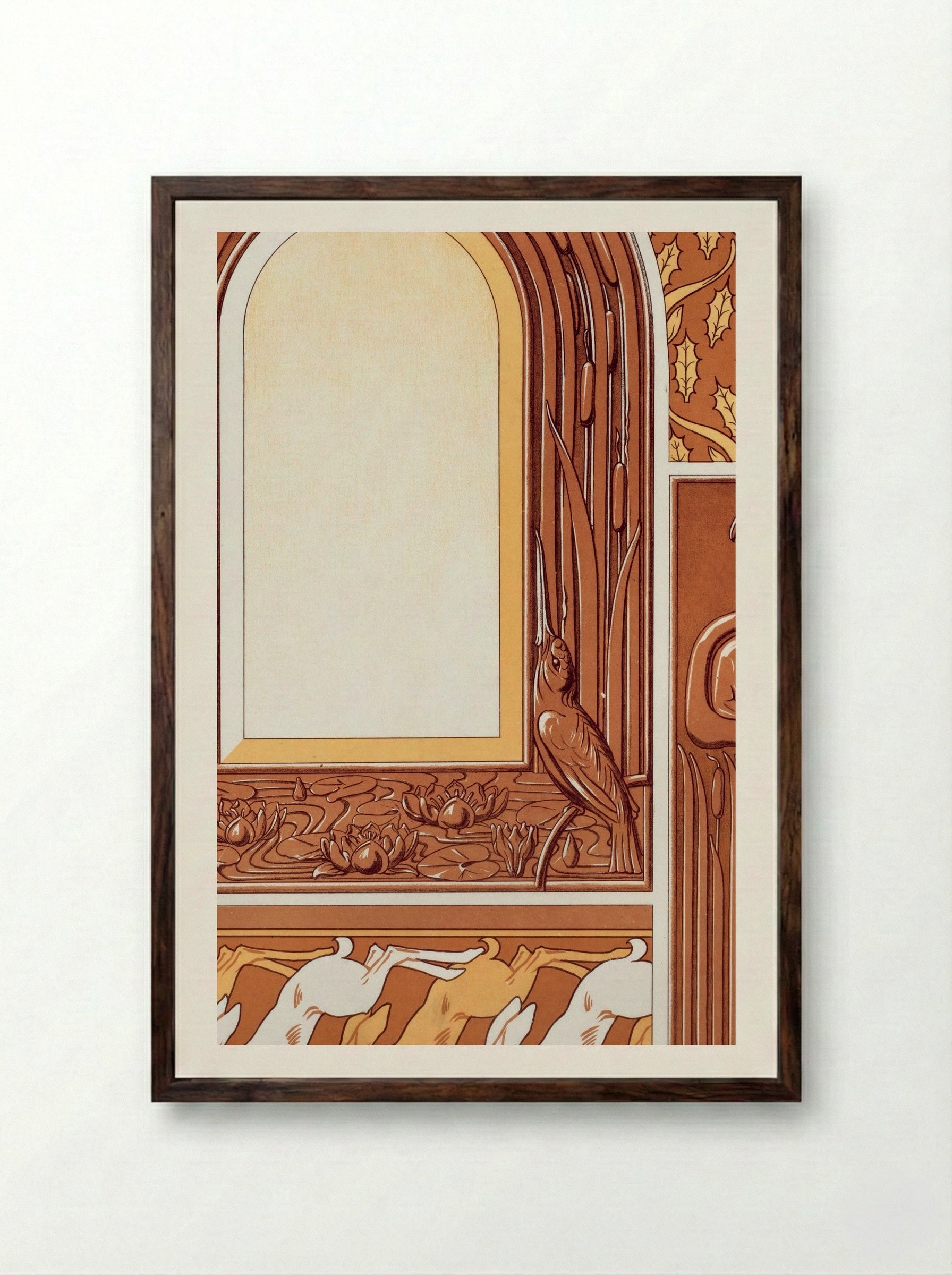 L'Animal dans la Décoration, Plate 50 - M.P. Verneuil - Framed Print Dark Wood