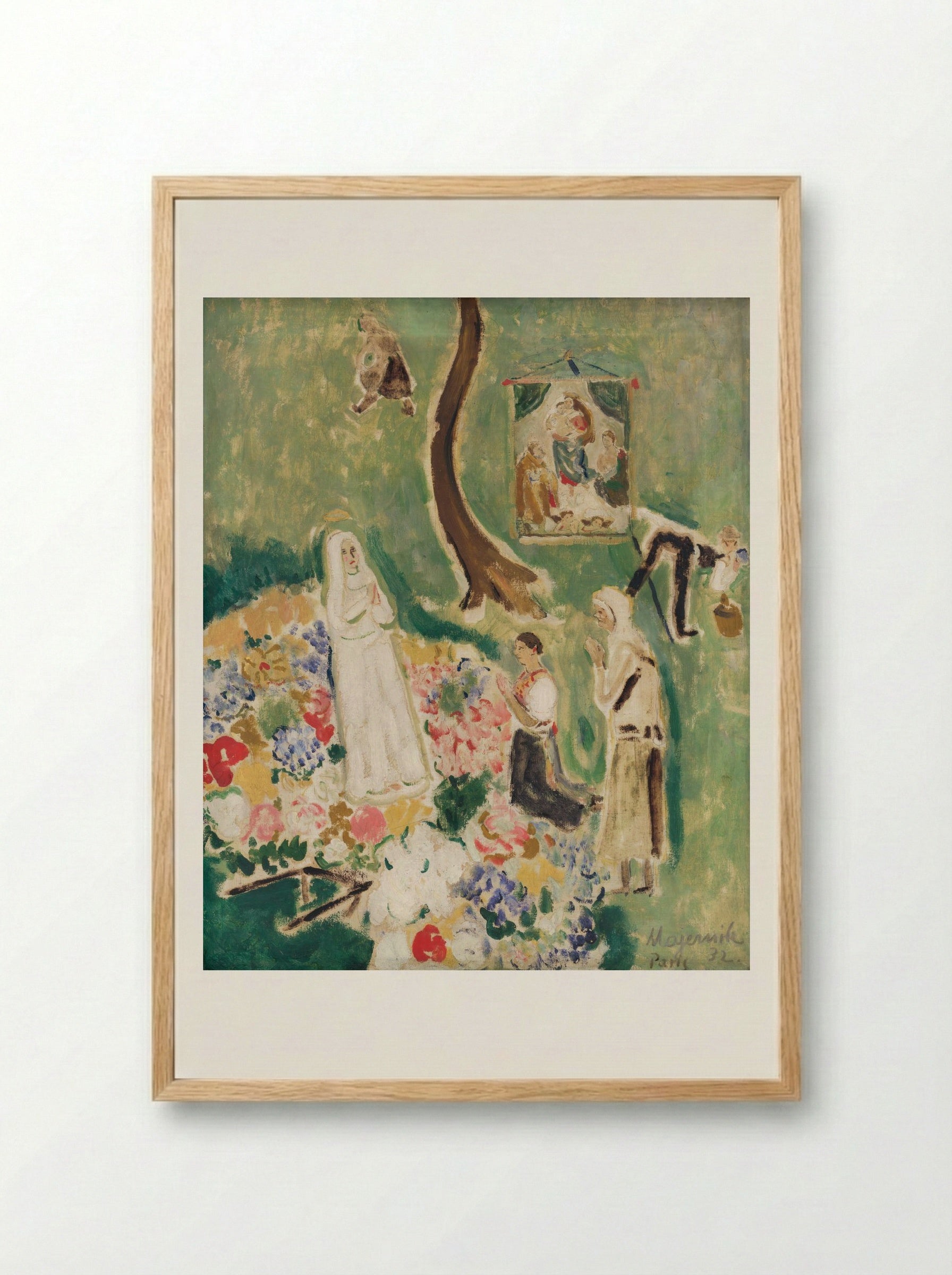 Two Madonnas - Cyprián Majerník - Framed Print Wood