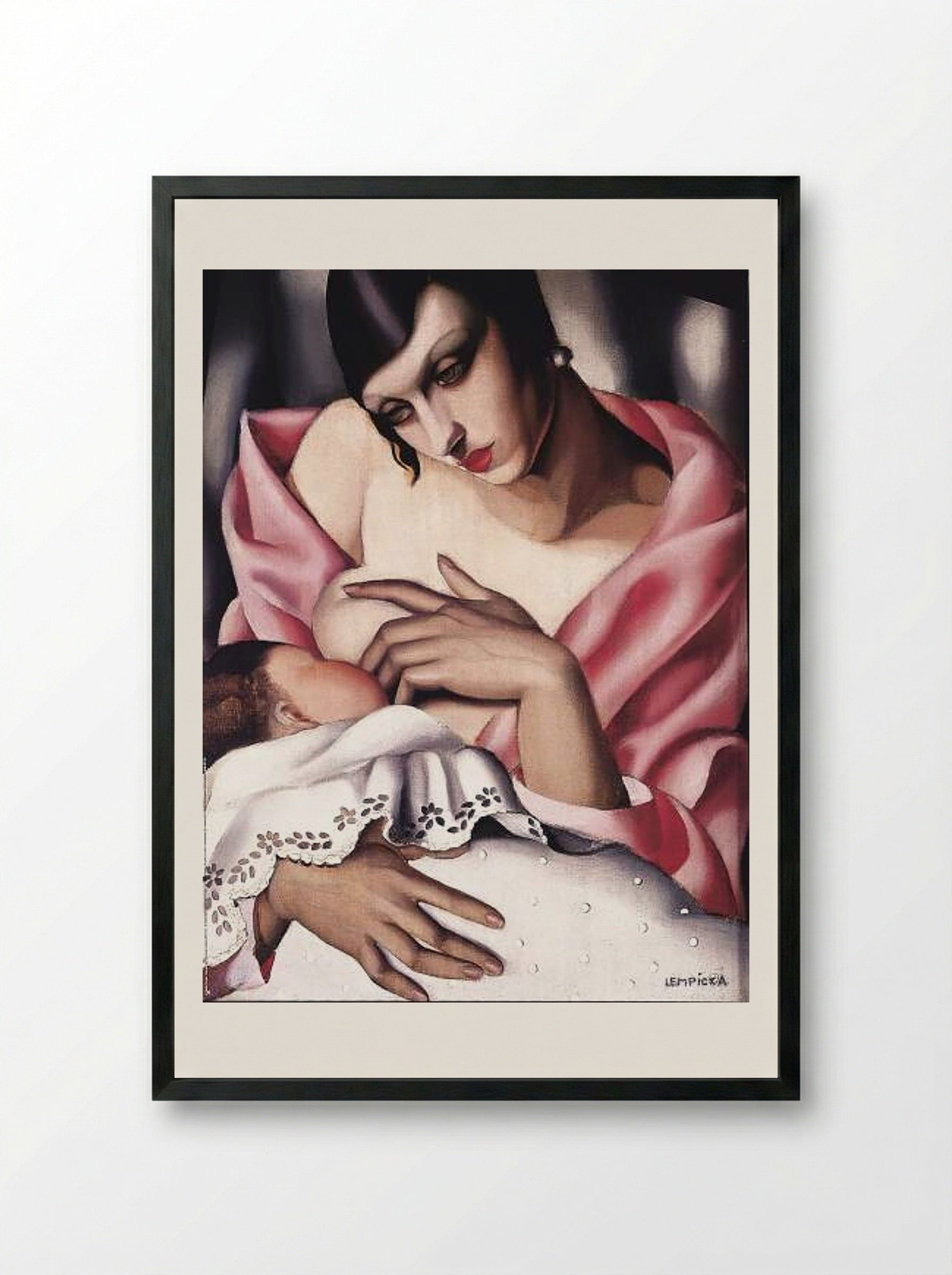 Maternity - Tamara de Lempicka - Framed Print Black