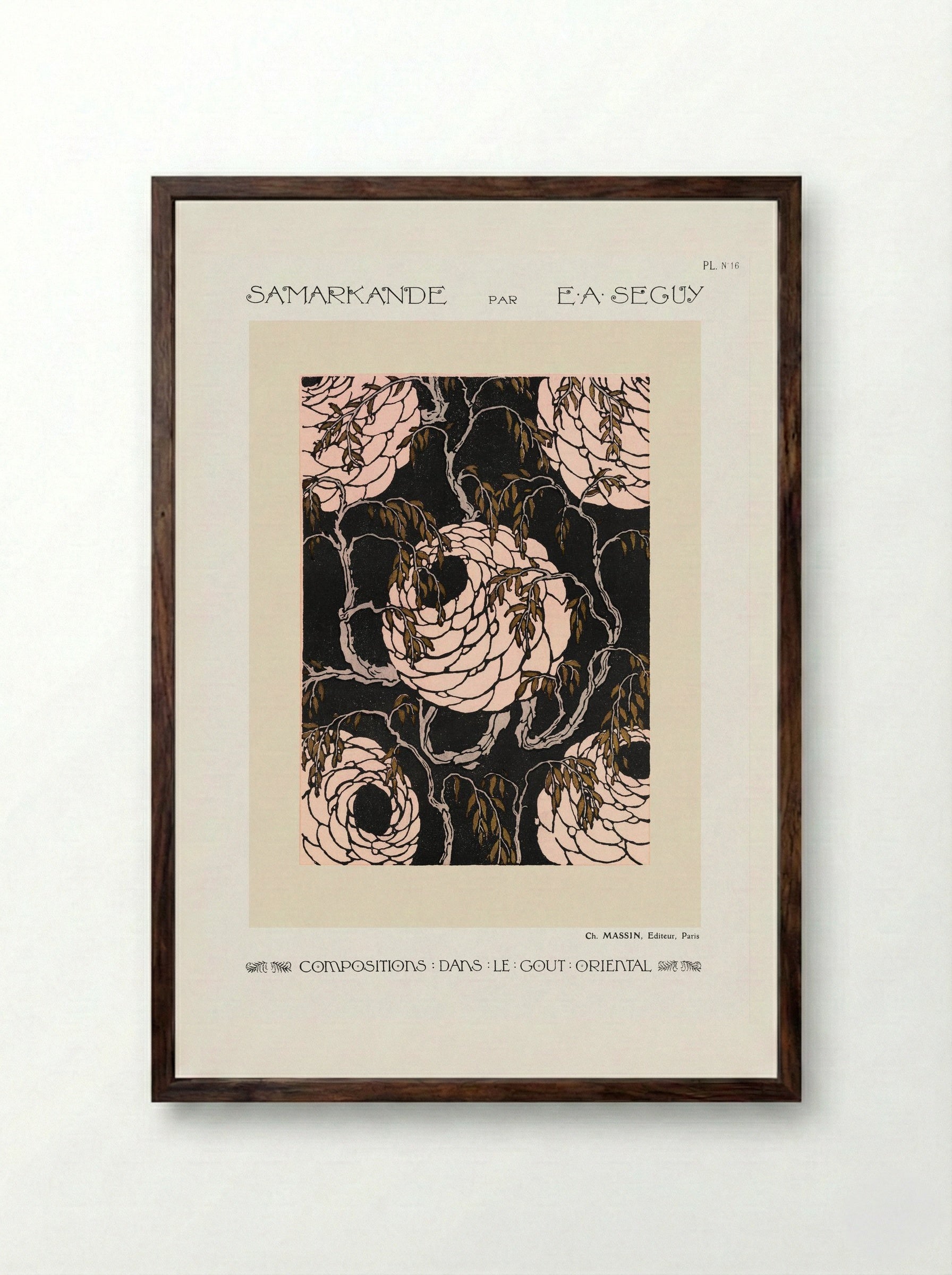 Samarkande (Plate 16, Compositions in the Oriental Style) - Émile-Allain Séguy - Framed Print Dark Wood