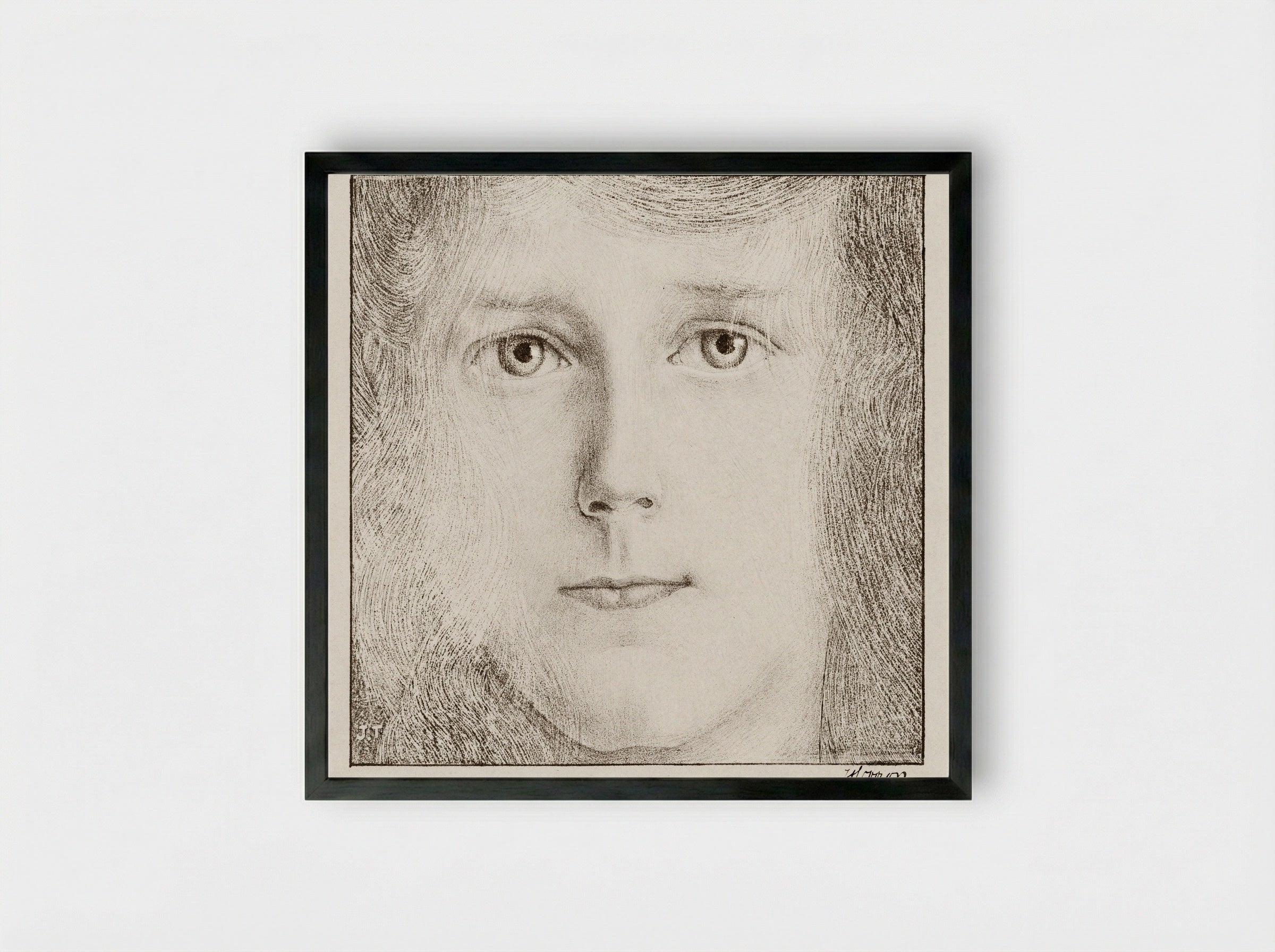 Portrait of Willy Timmerman - Jan Toorop - Framed Print Black