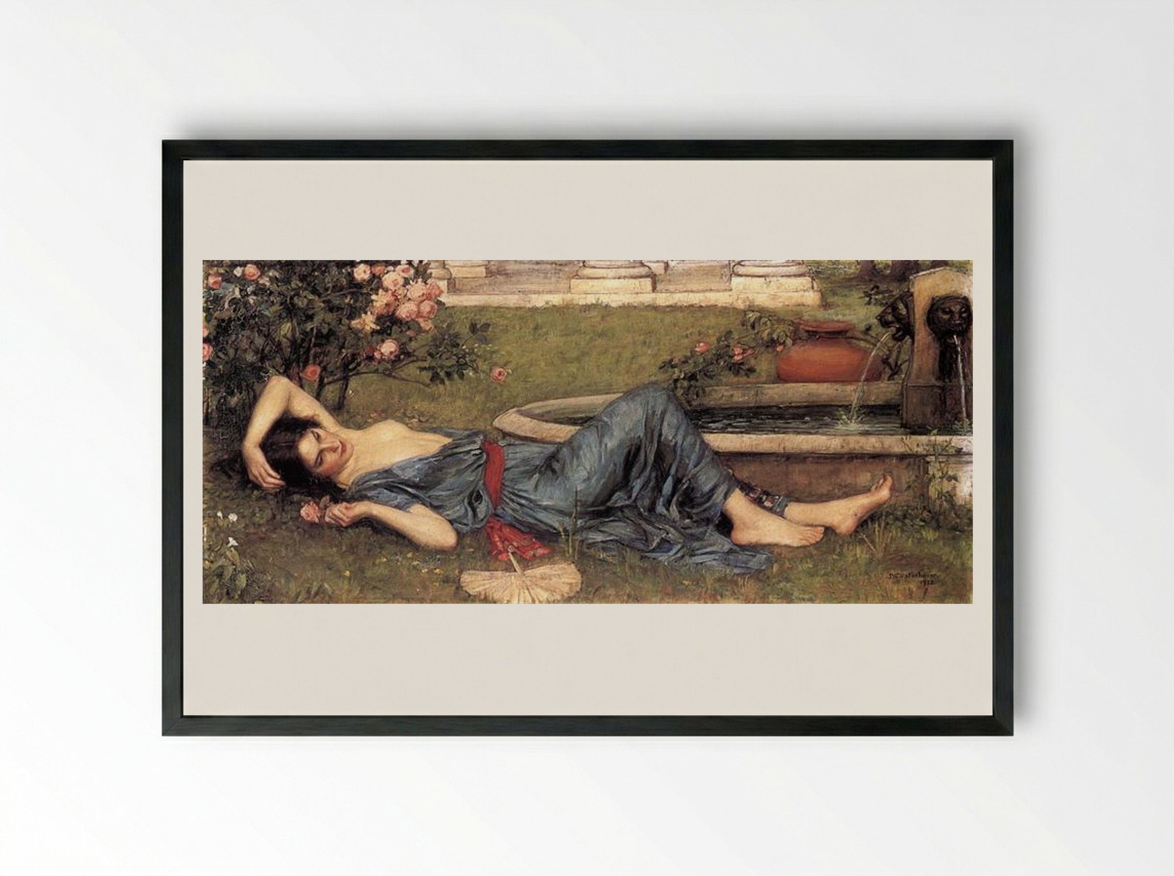 Sweet Summer - John William Waterhouse - Framed Print Black
