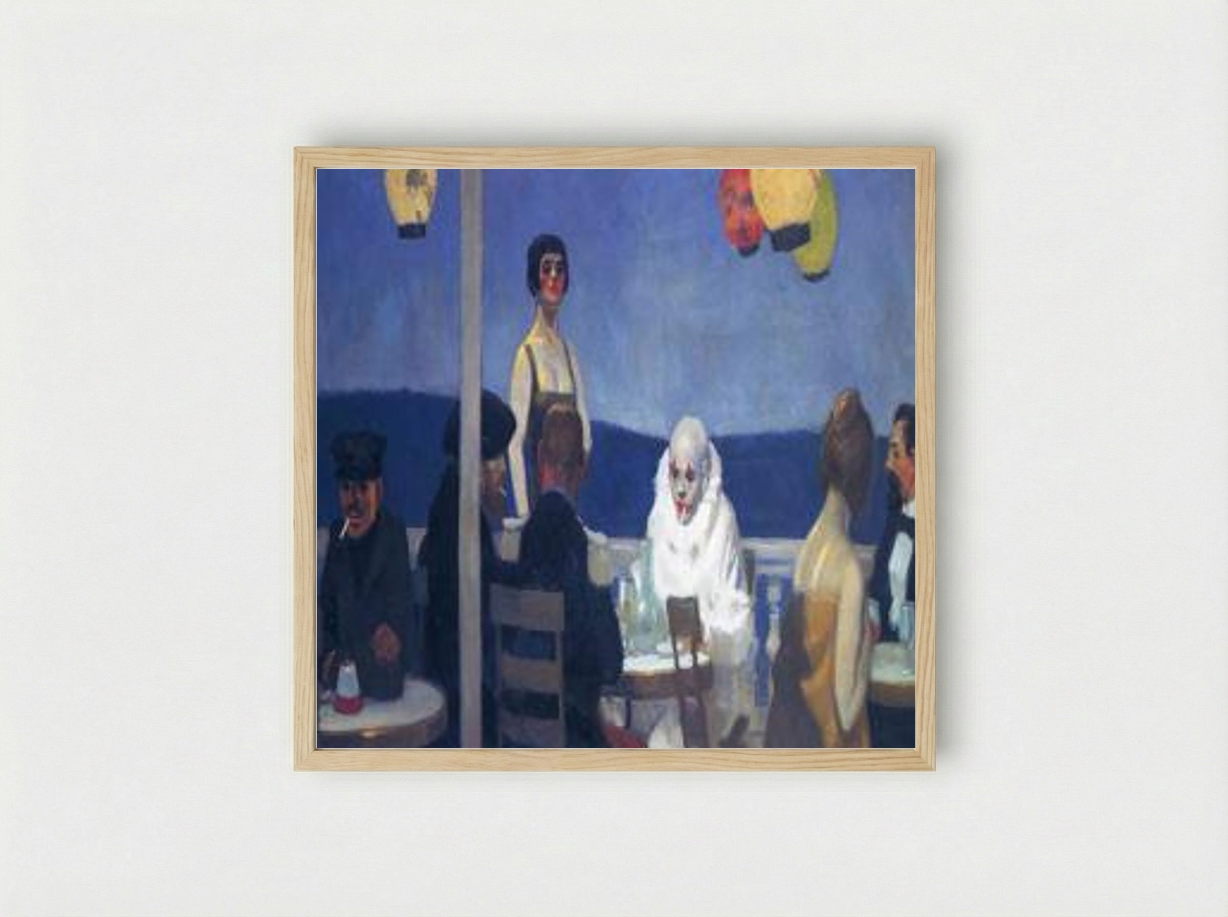 Blue Night - Edward Hopper - Framed Print Wood