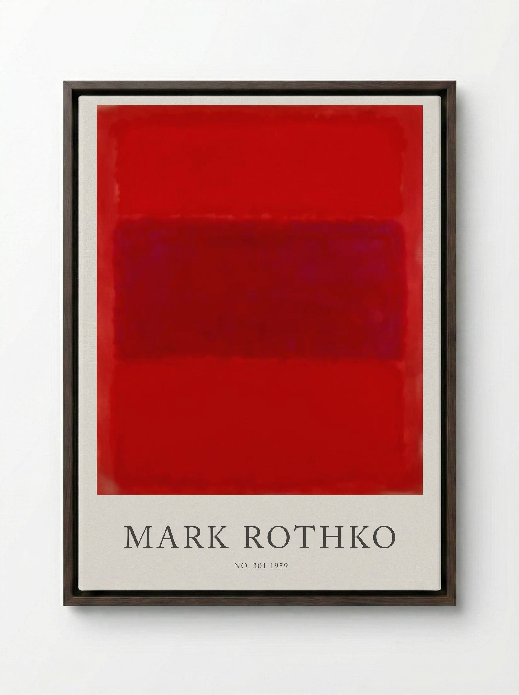 No. 301 - Mark Rothko - Framed Canvas Dark Wood