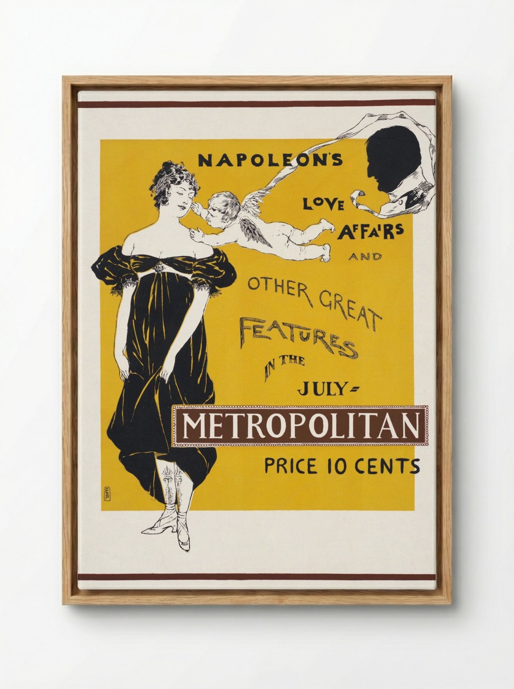 Napoleon's Love Affairs and Other Great Features in the July Metropolitan - Edward Penfield - Framed Canvas Wood