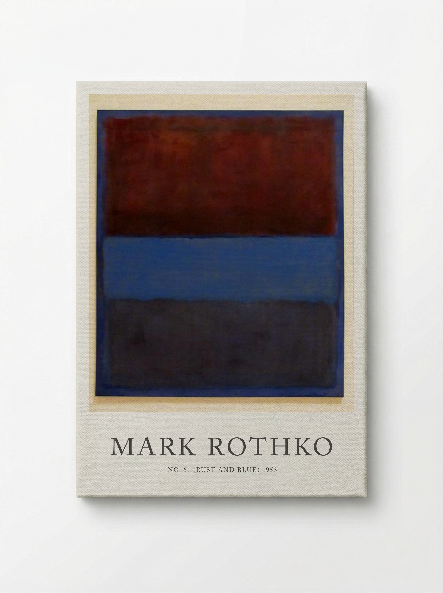 No. 61 (Rust and Blue) - Mark Rothko - Canvas