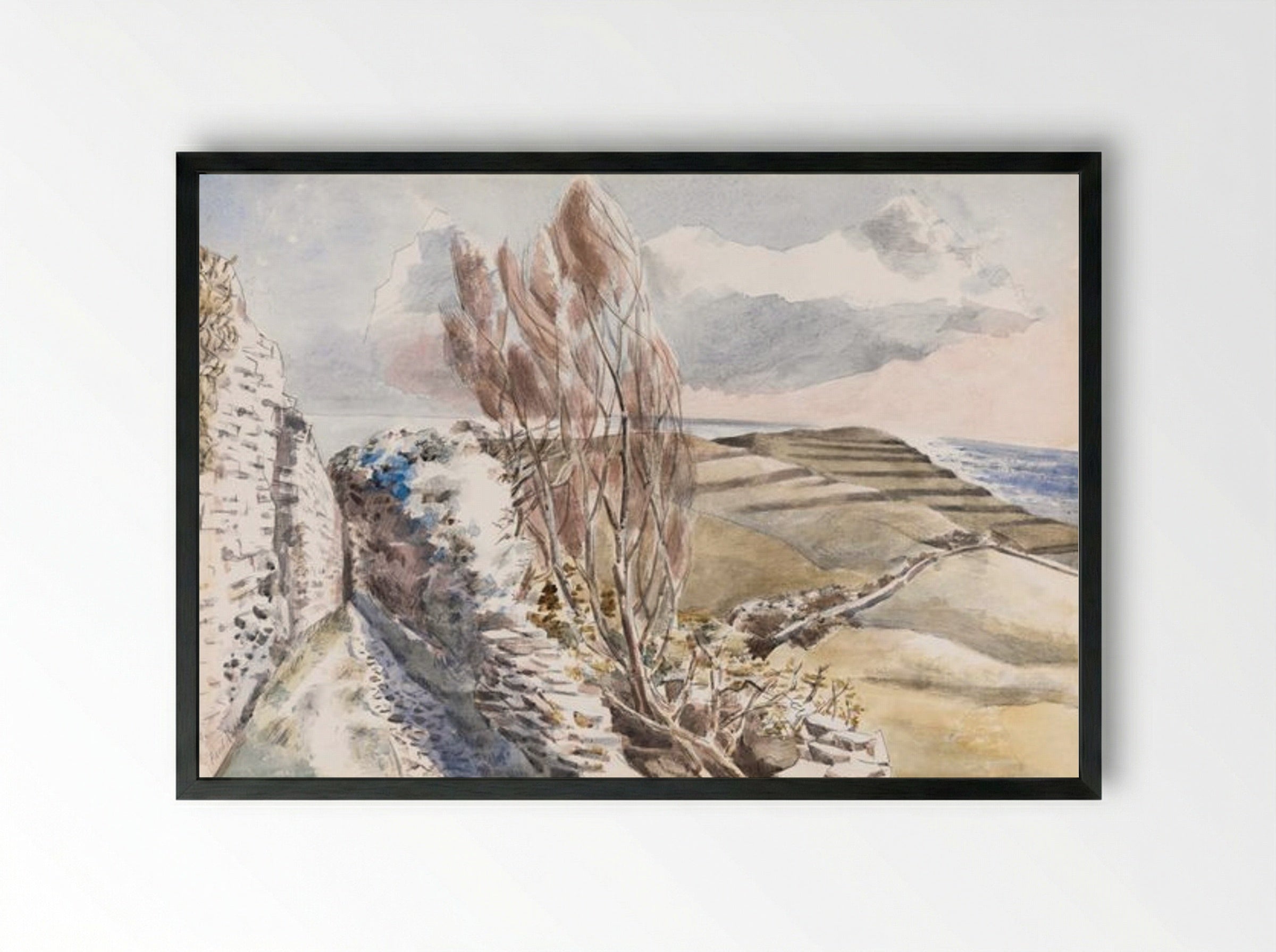 Worth Matravers, Dorset - Paul Nash - Framed Print Black