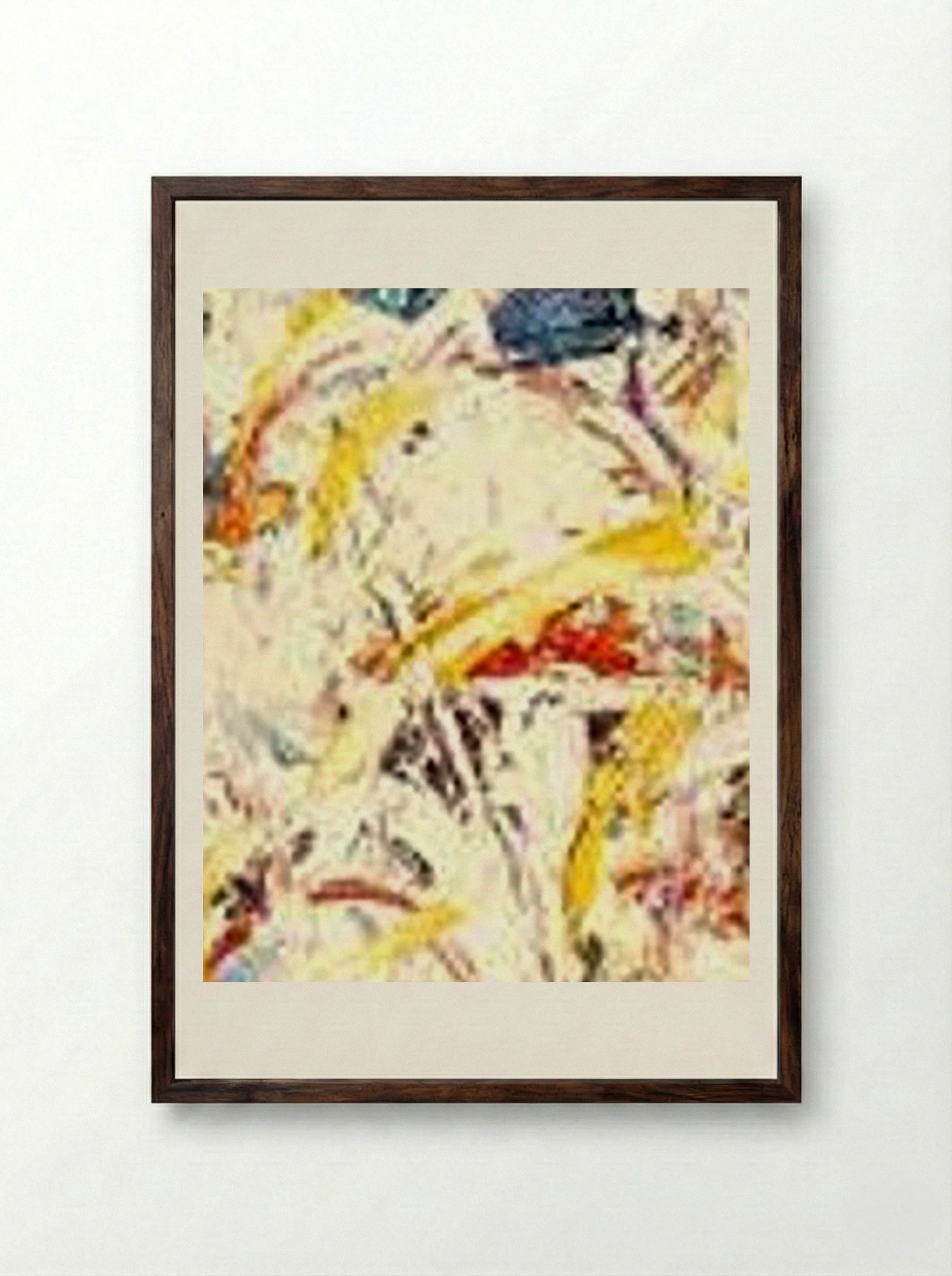 Shimmering Substance - Jackson Pollock - Framed Print Dark Wood