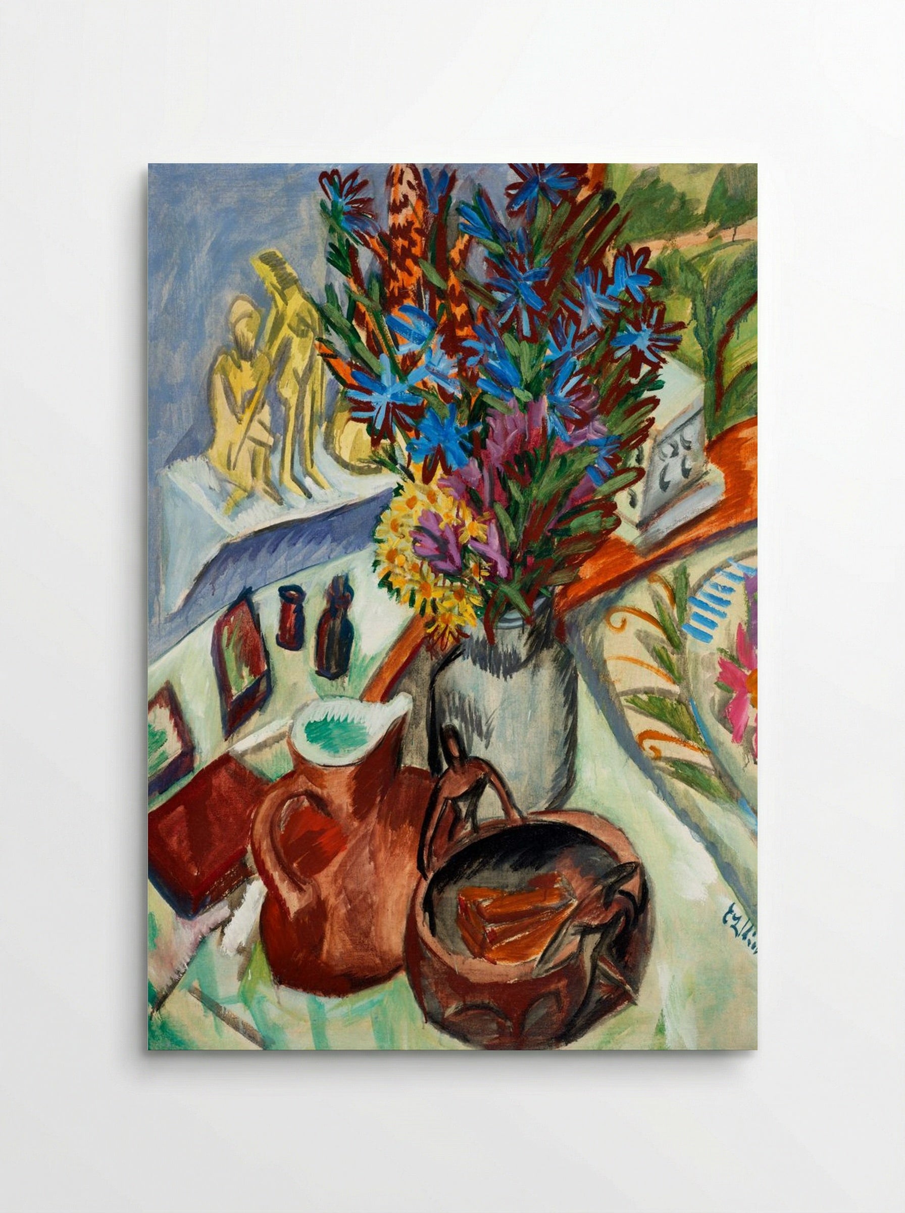 Still Life with Jug and African Bowl - Ernst Ludwig Kirchner - Poster
