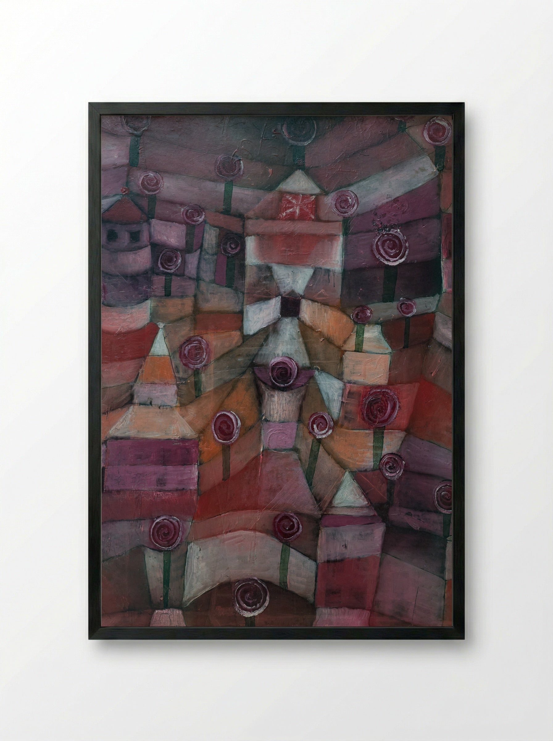 Rose Garden - Paul Klee - Framed Print Black