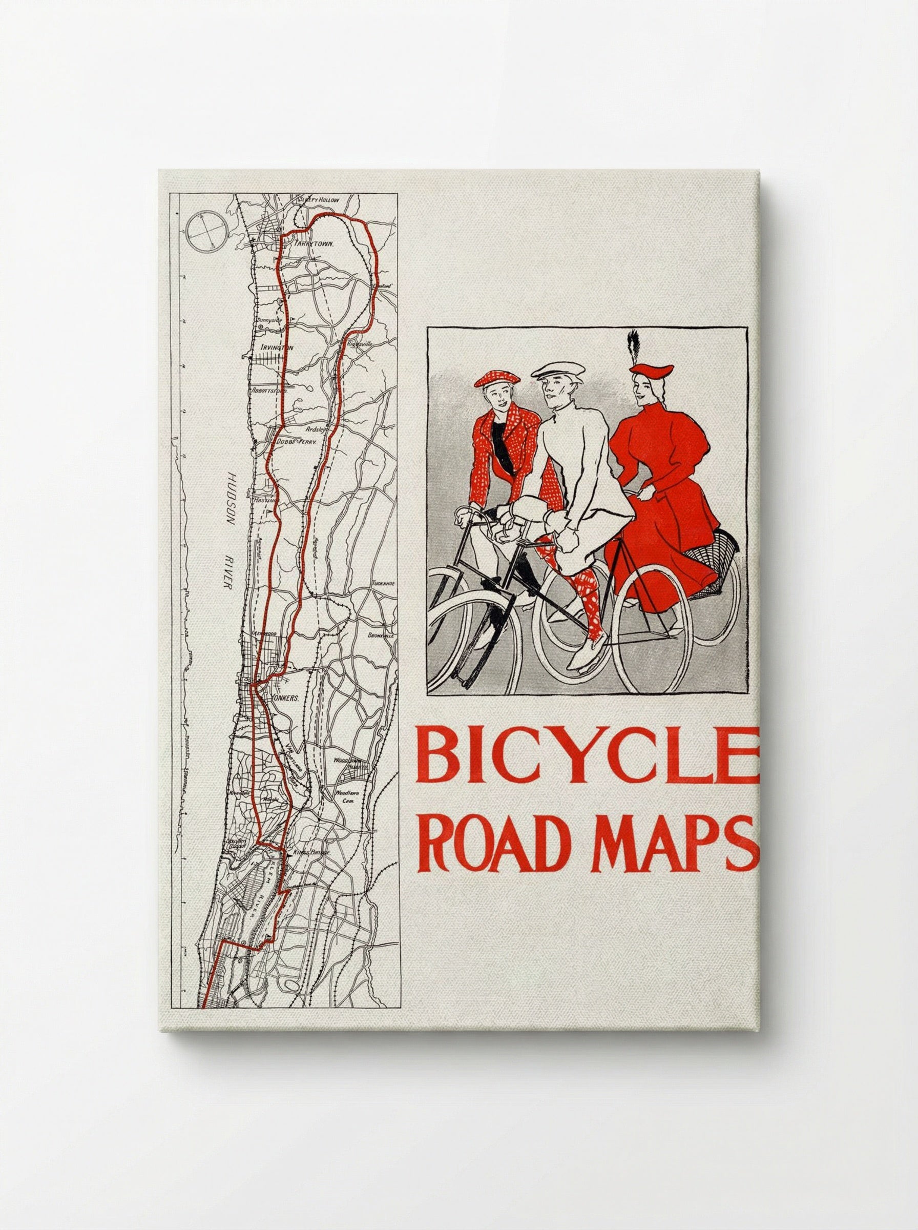 Bicycle Road Maps - Edward Penfield - Canvas