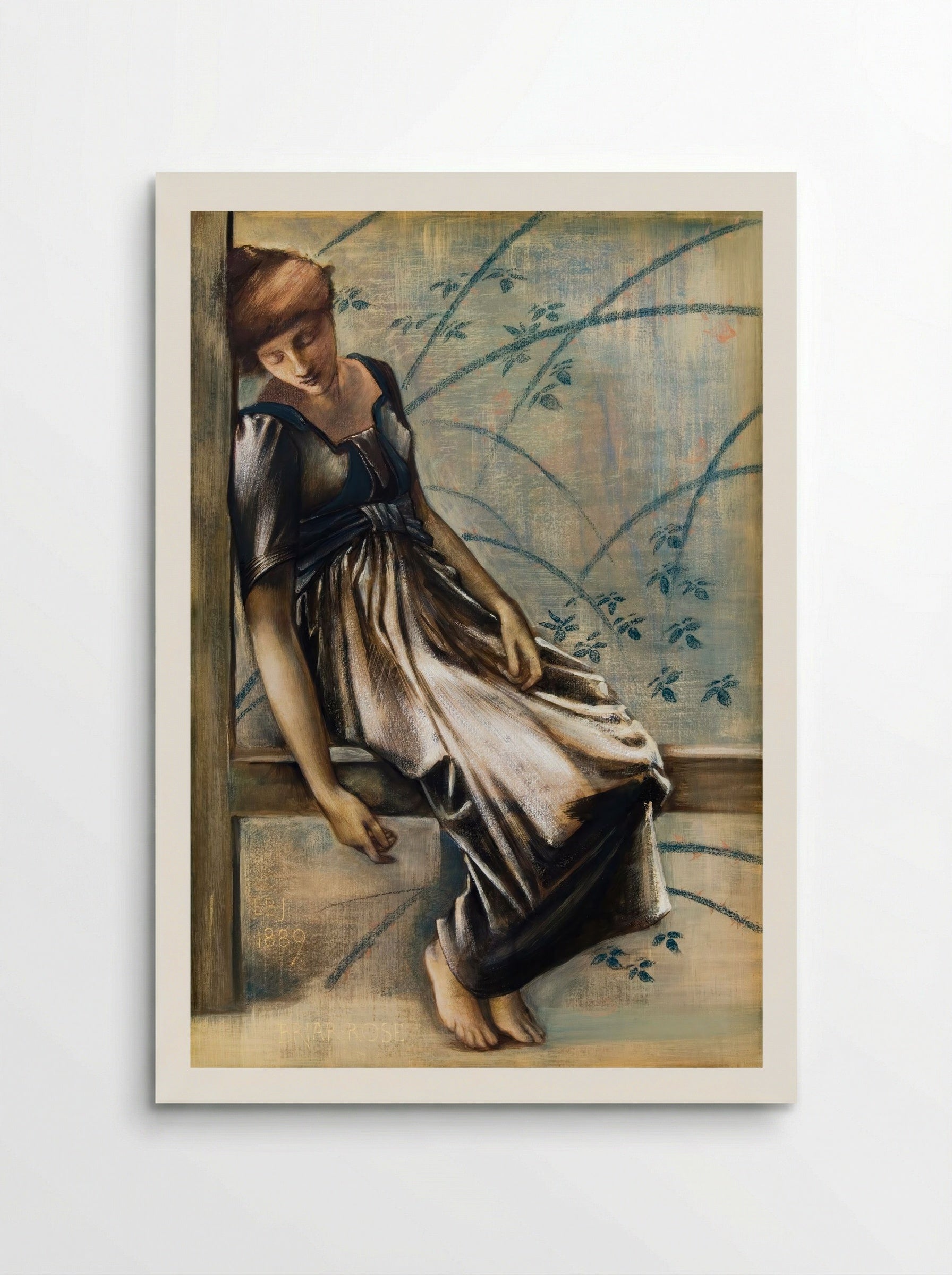 Study for 'The Garden Court' (The Briar Rose Series) - Sir Edward Burne-Jones - Poster