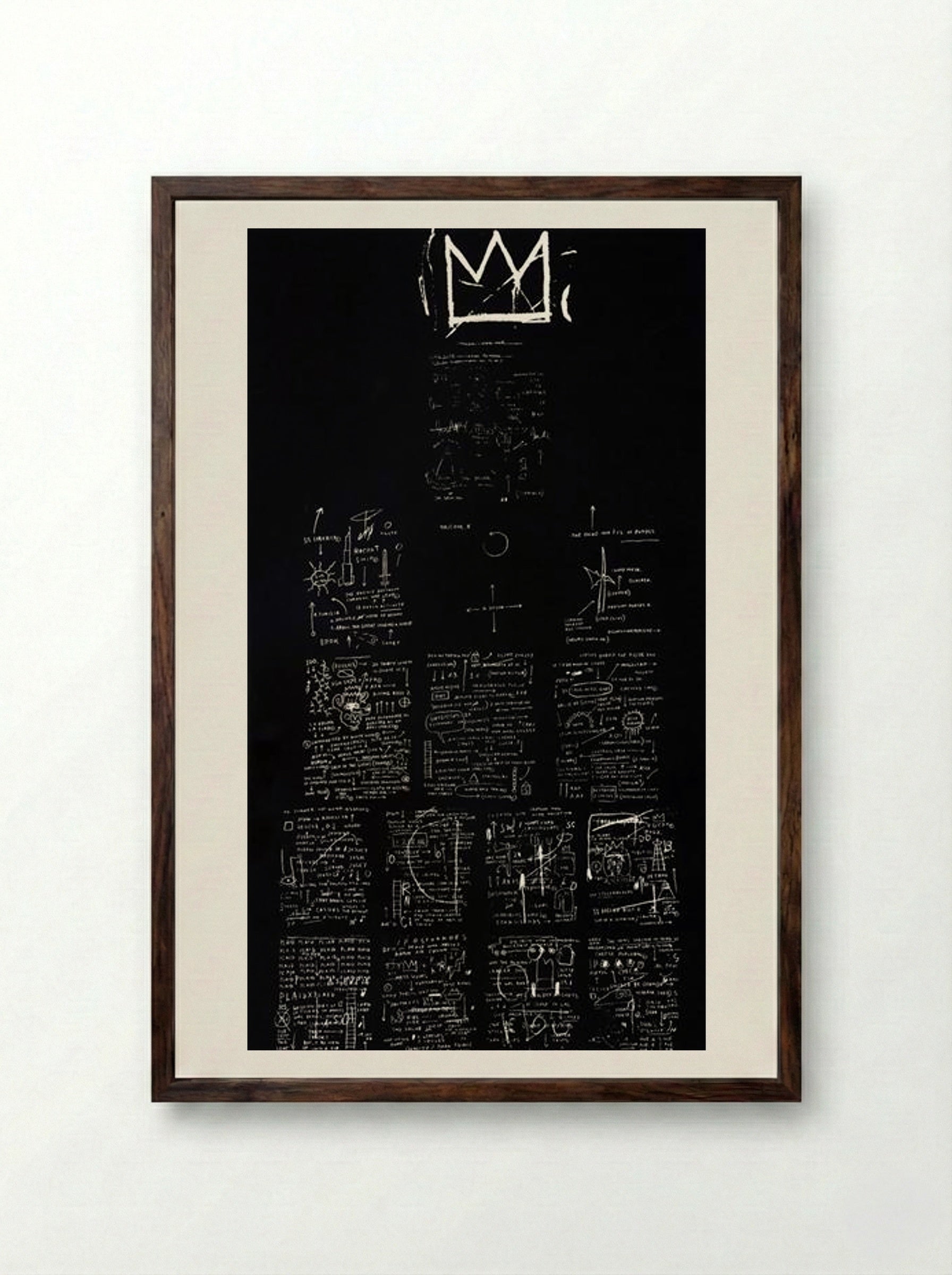 Tuxedo - Jean-Michel Basquiat - Framed Print Dark Wood