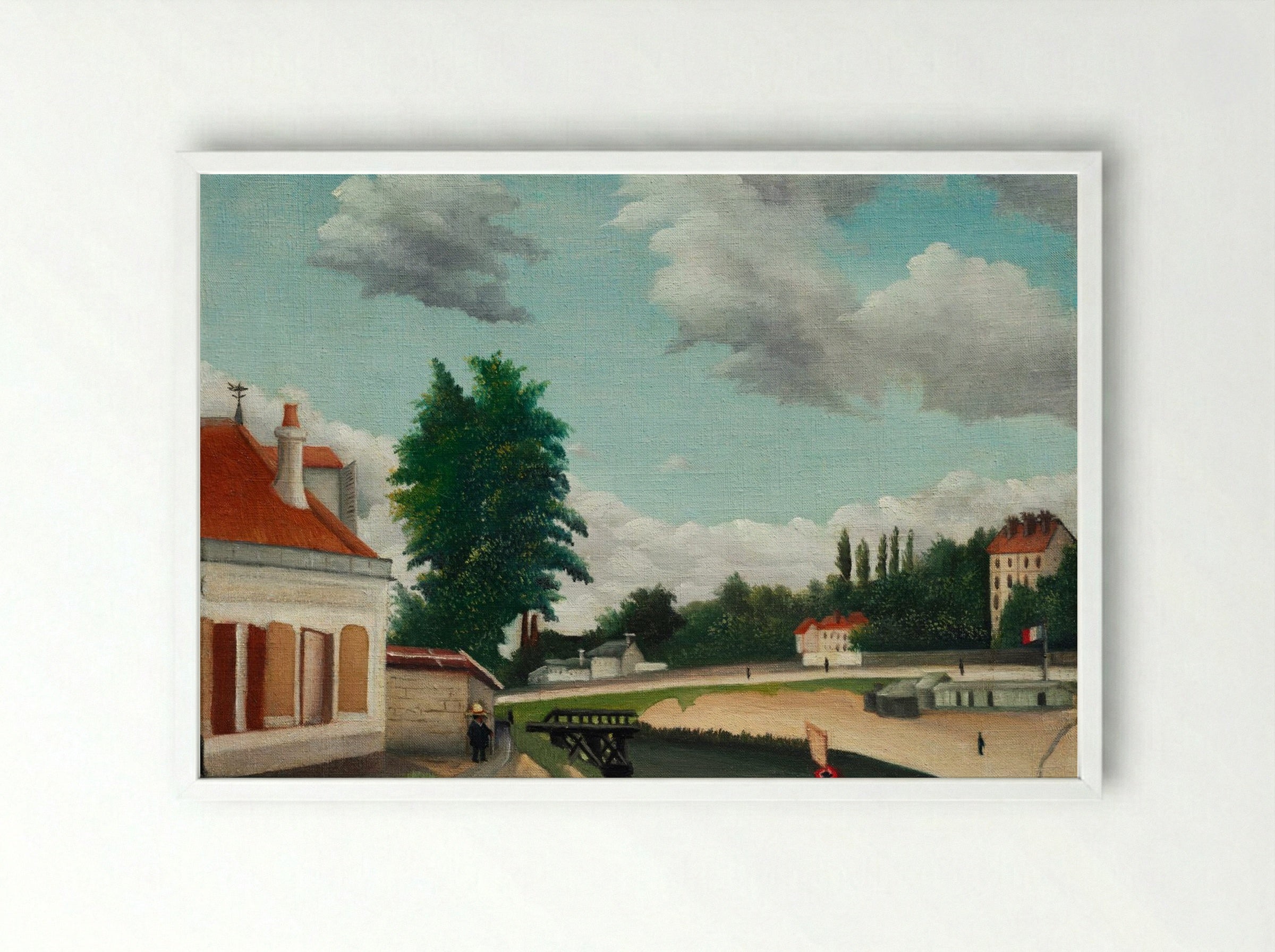 Outskirts of Paris - Henri Rousseau - Framed Print White