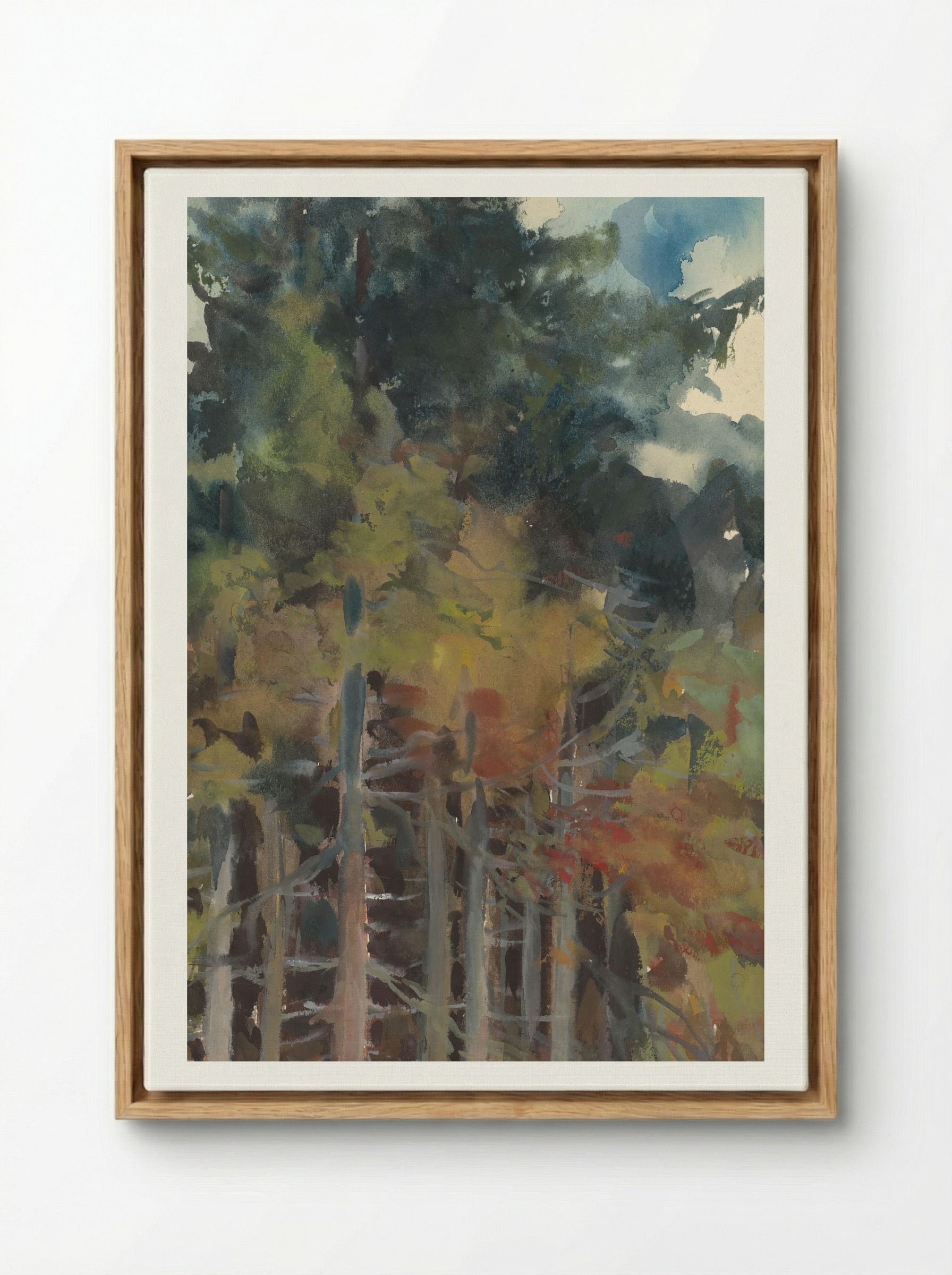 In the Forest in Autumn - Zolo Palugyay - Framed Canvas Wood