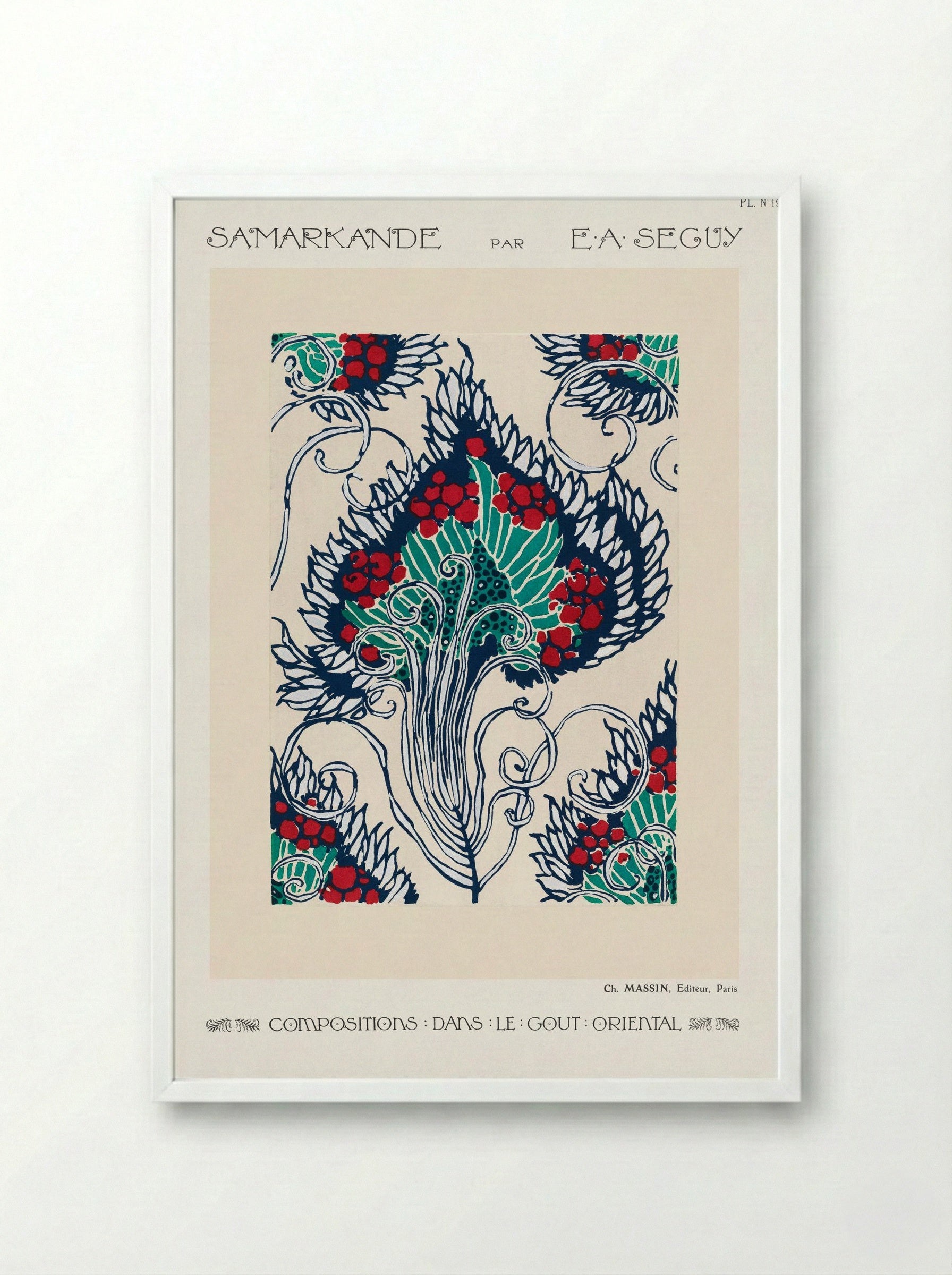 Samarkande, Planche 19 - Émile-Allain Séguy - Framed Print White