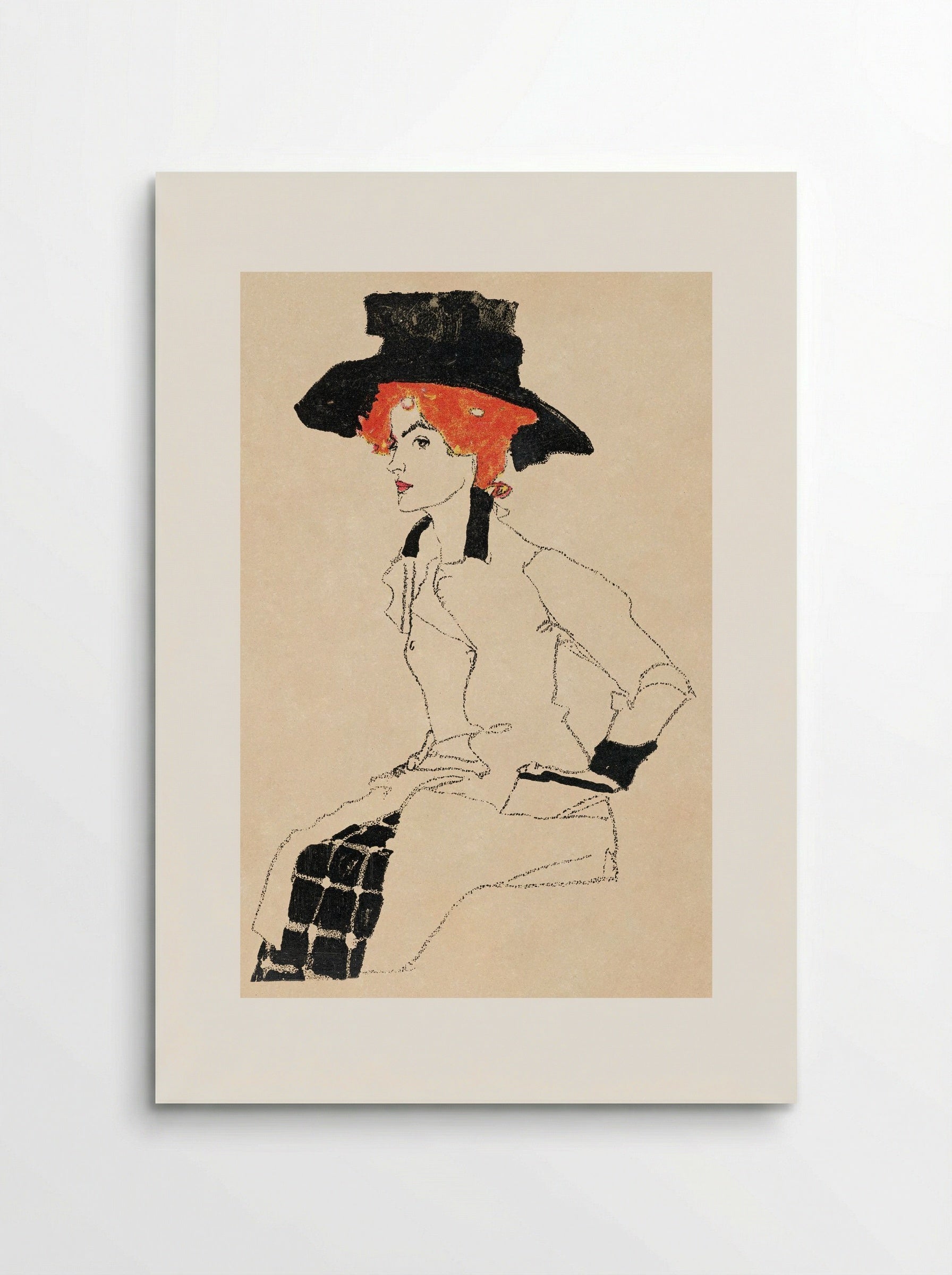 Portrait of a Woman - Egon Schiele - Poster
