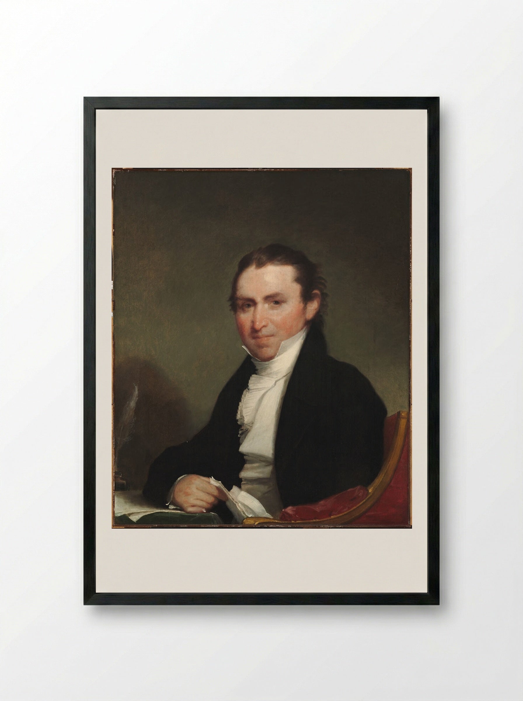 John Lowell (1769-1840) - Gilbert Stuart - Framed Print Black