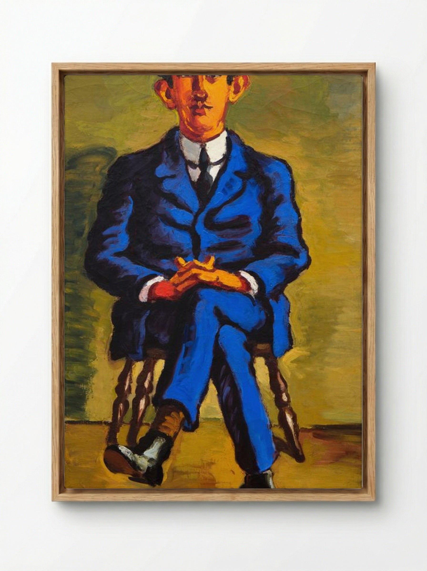 Portrait of the Poet Emil Bønnelycke - Vilhelm Lundstrøm - Framed Canvas Wood