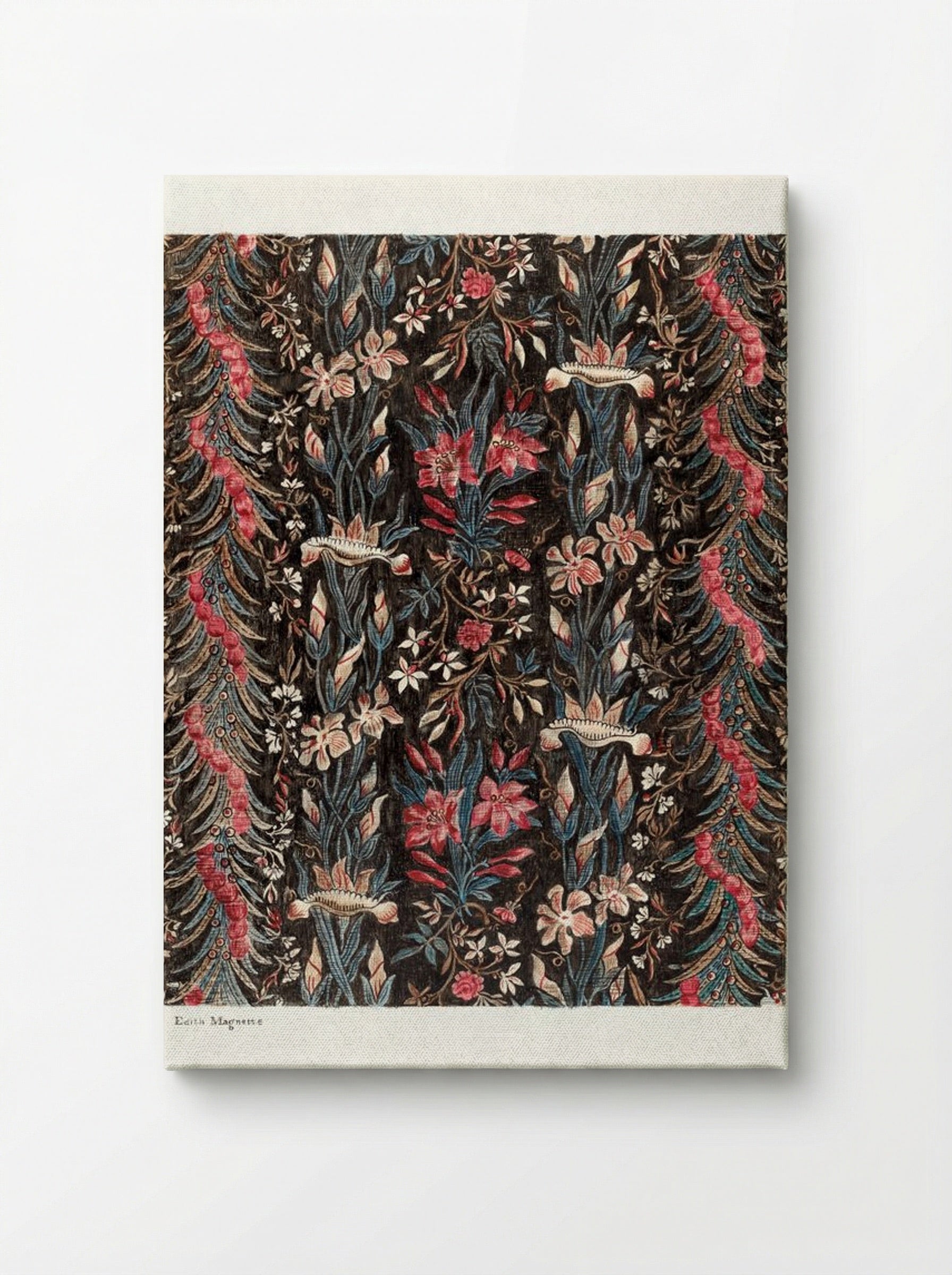 Printed Cotton (Floral Textile Design) - Edith Magnette - Canvas
