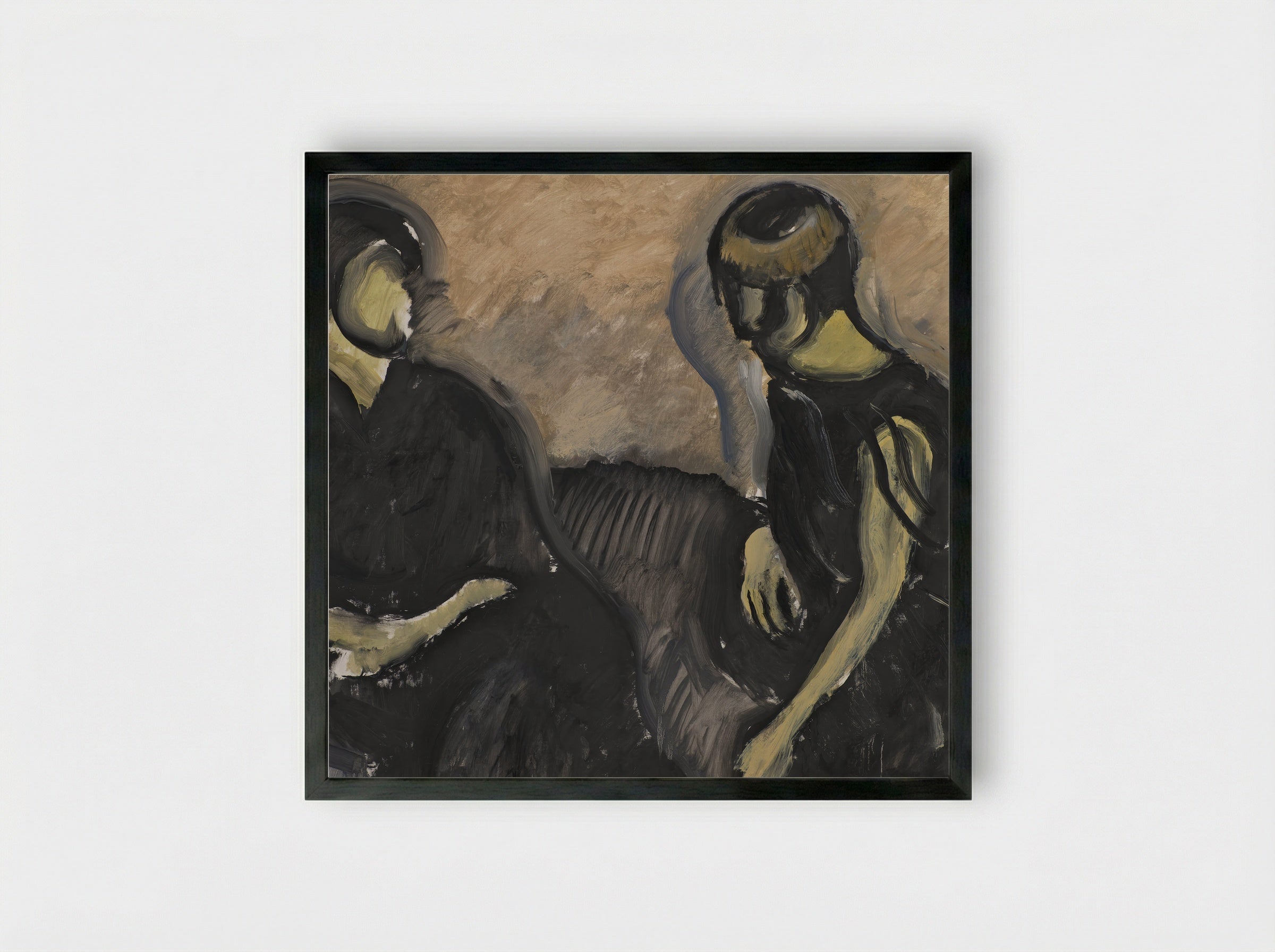 Two Ladies - Harald Giersing - Framed Print Black