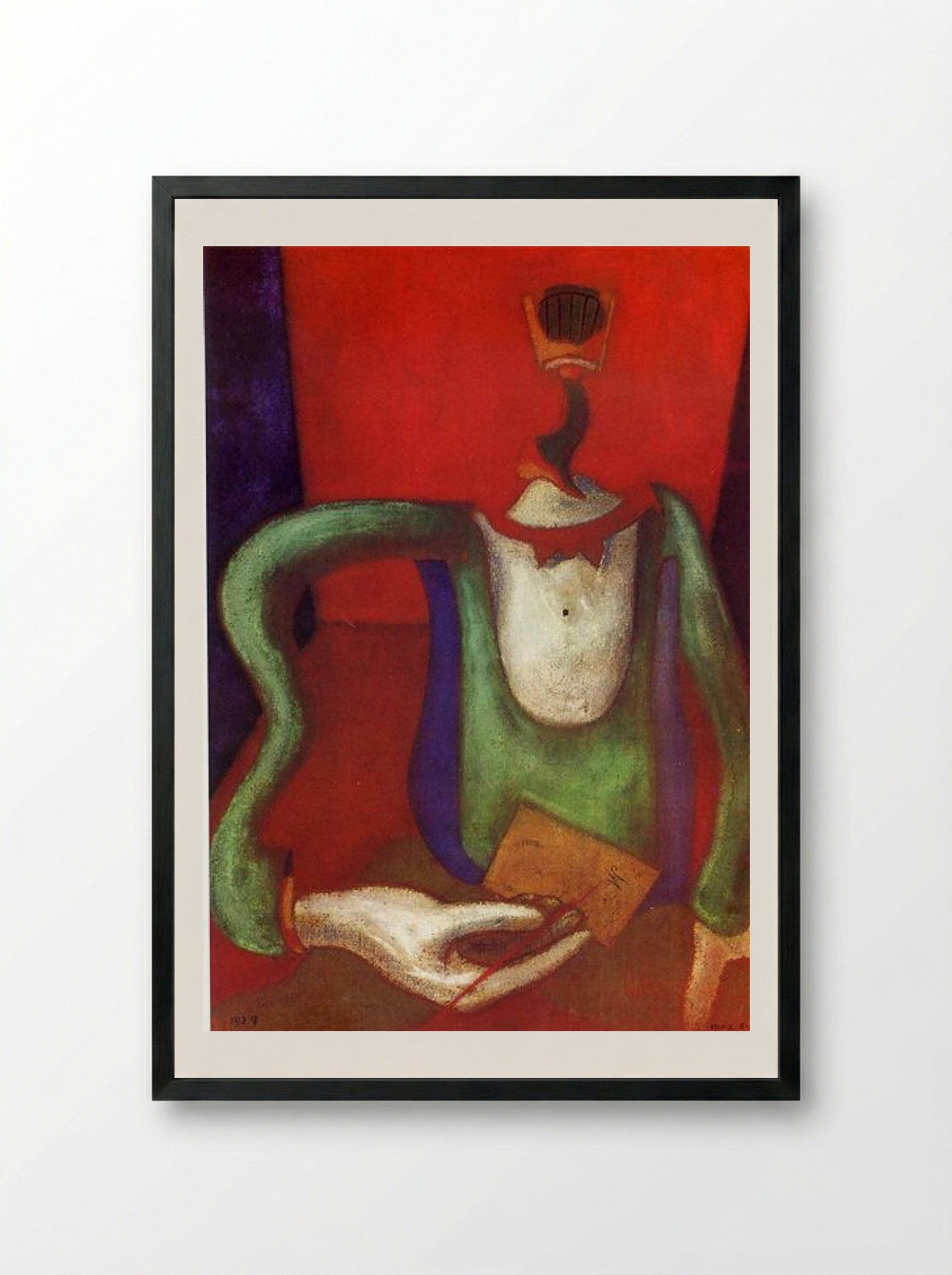 The Letter - Max Ernst - Framed Print Black