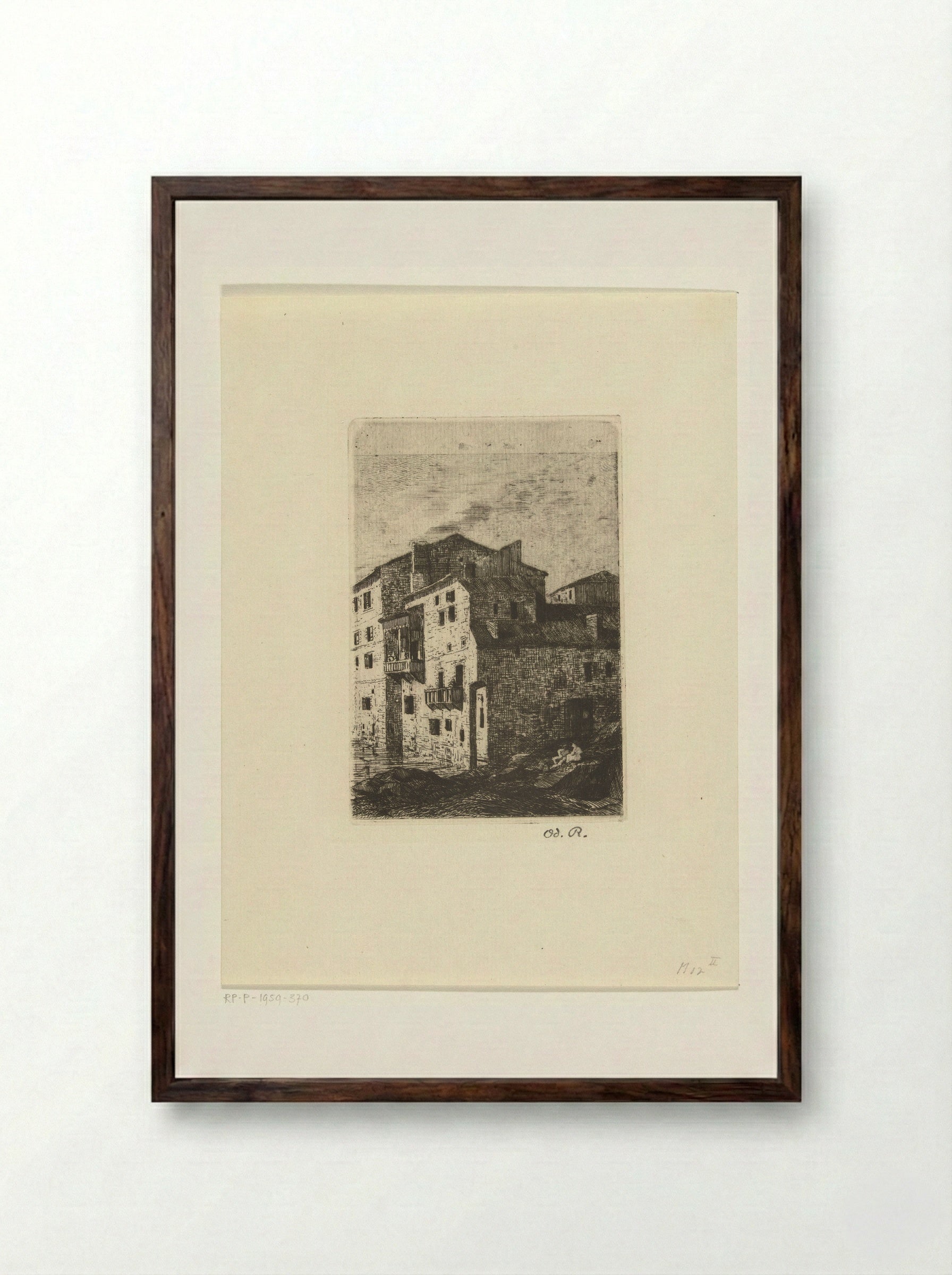 Saint-Jean-Pied-de-Port - Odilon Redon - Framed Print Dark Wood