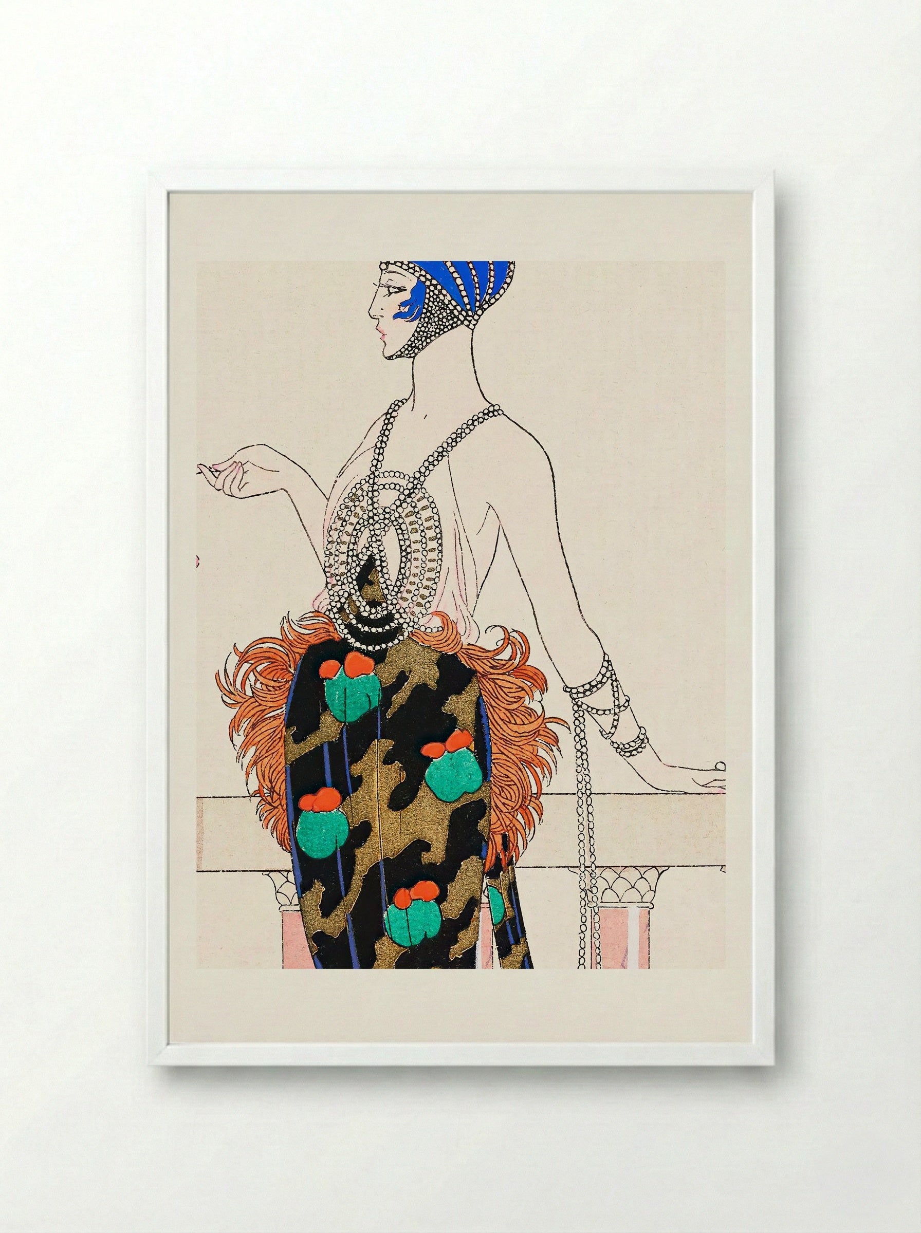 Laissez-moi Seule! (from Les Feuillets d'Art) - George Barbier - Framed Print White
