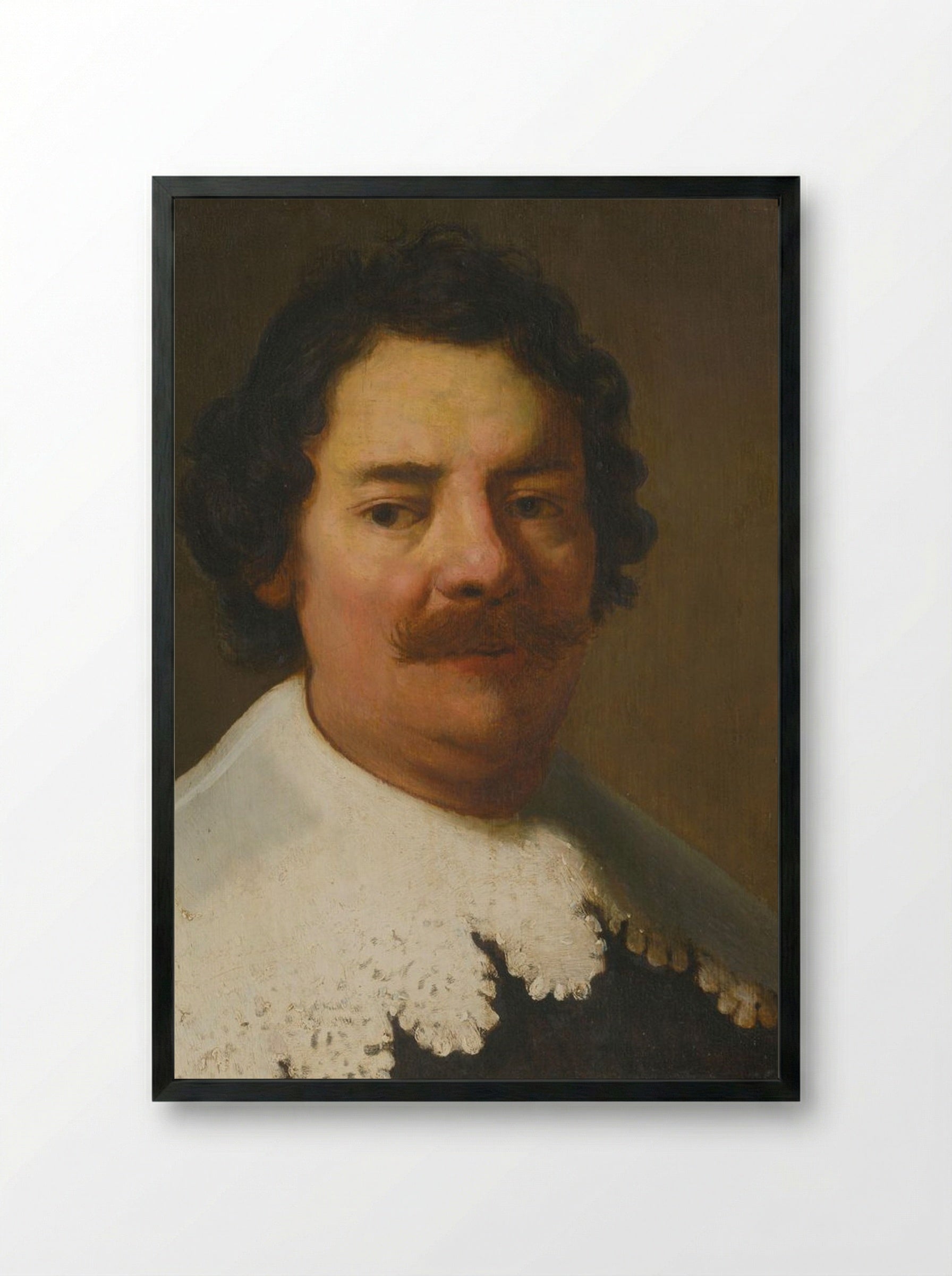 Portrait of Willem Burchgraeff - Bartholomeus van der Helst - Framed Print Black