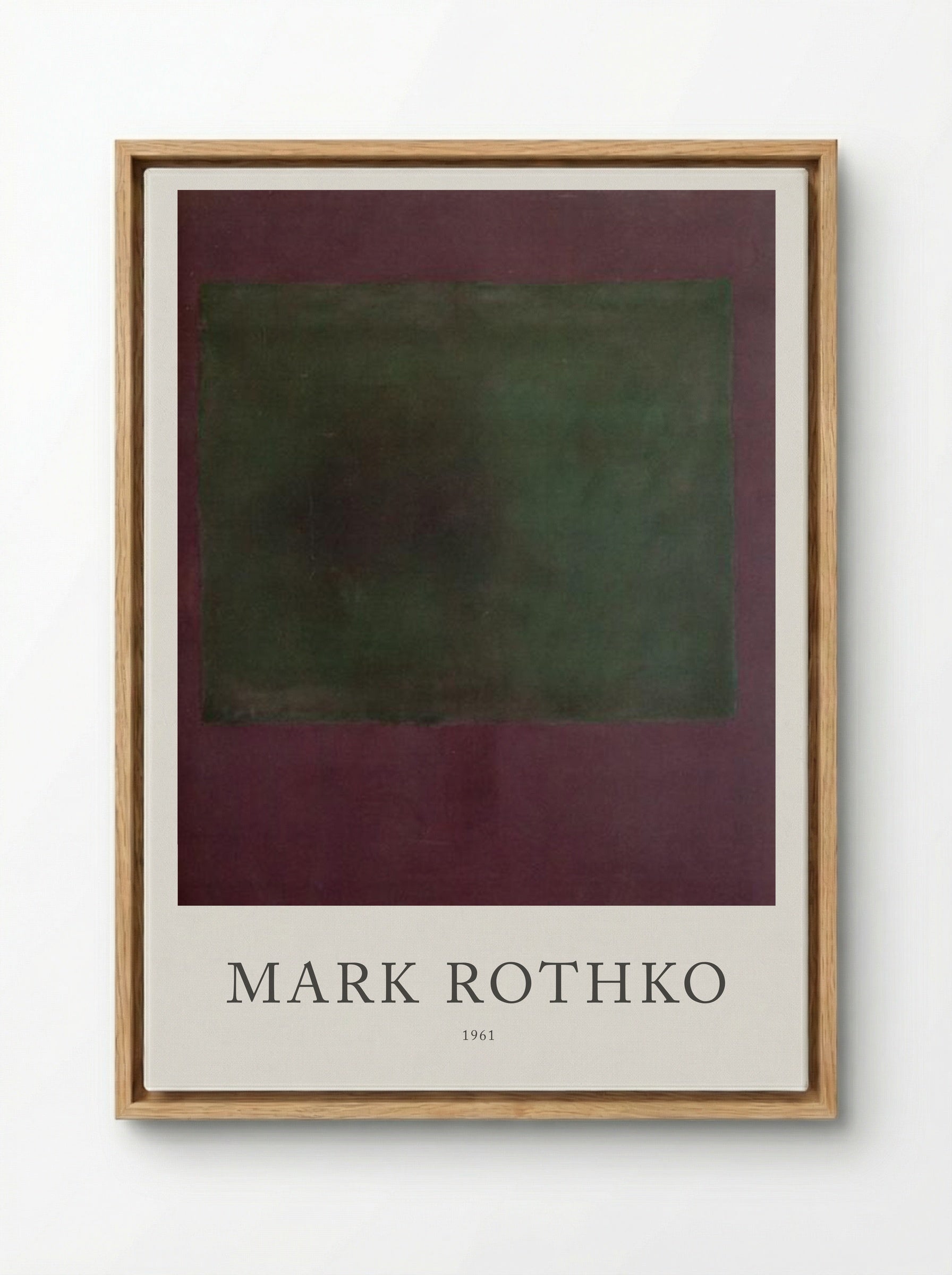 Untitled (Green and Maroon) - Mark Rothko - Framed Canvas Wood