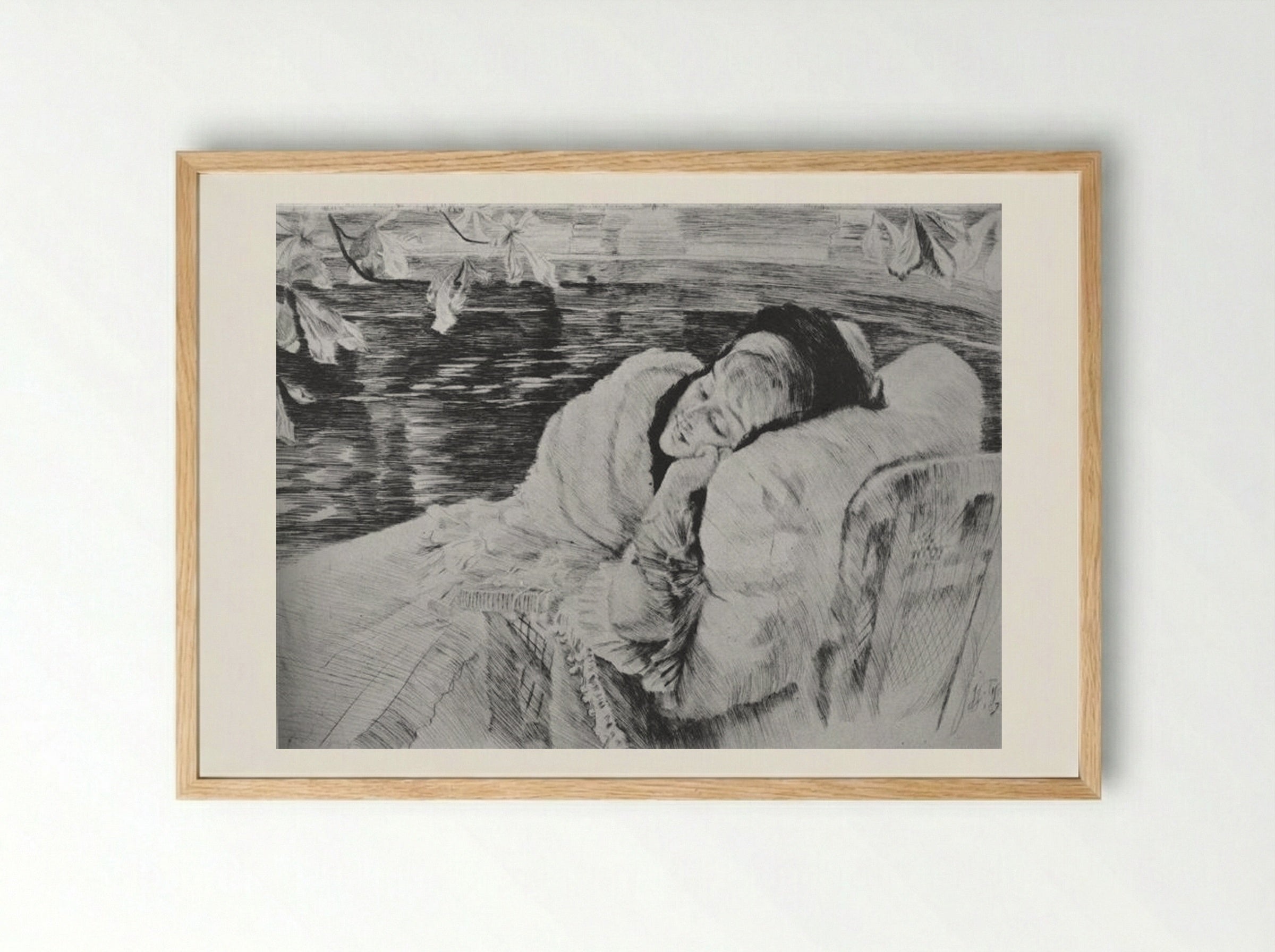 Convalescence - James Tissot - Framed Print Wood