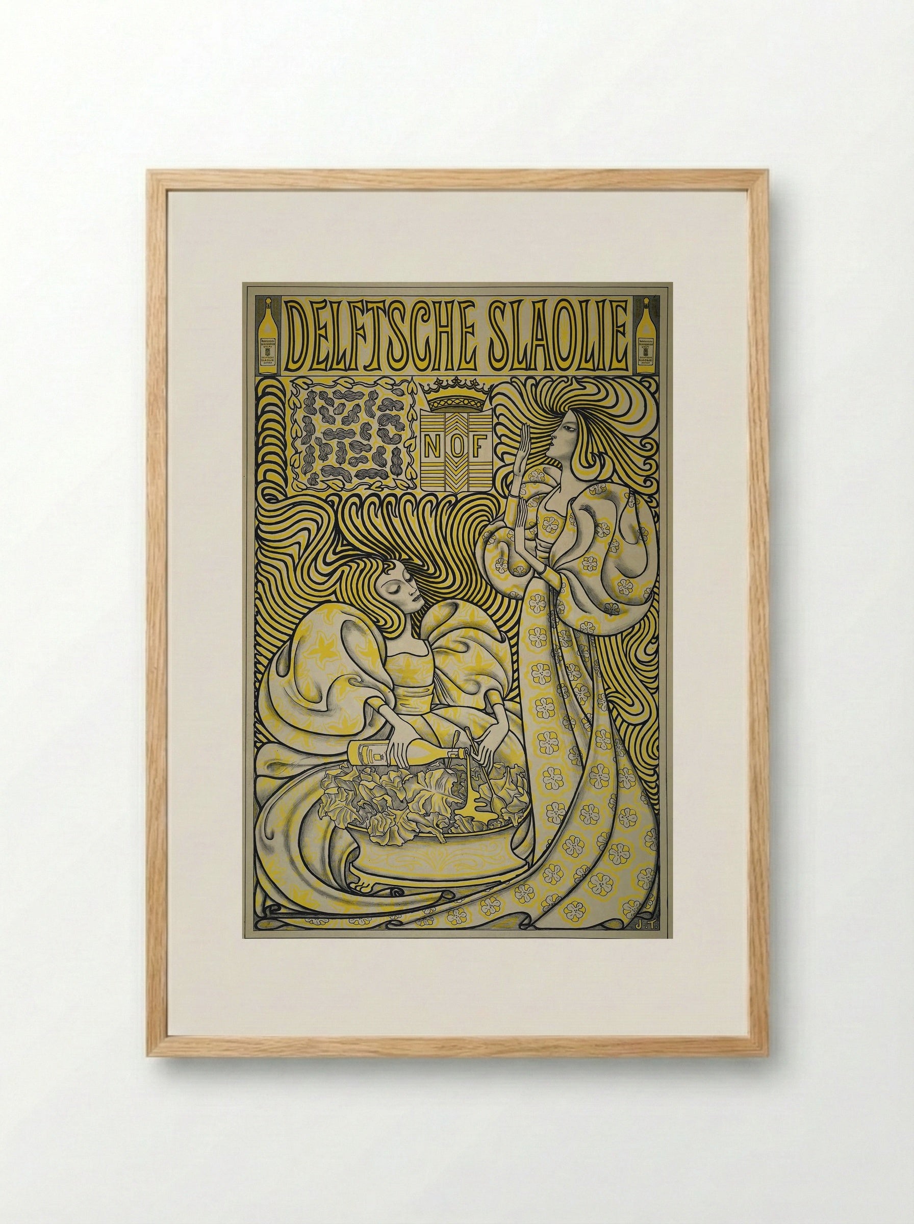 Poster for Delft Salad Oil - Jan Toorop - Framed Print Wood