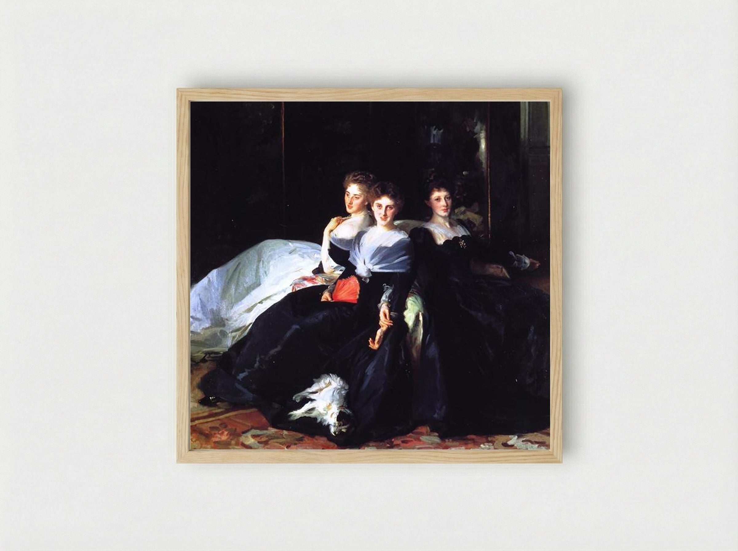 The Misses Hunter - John Singer Sargent - Framed Print Wood