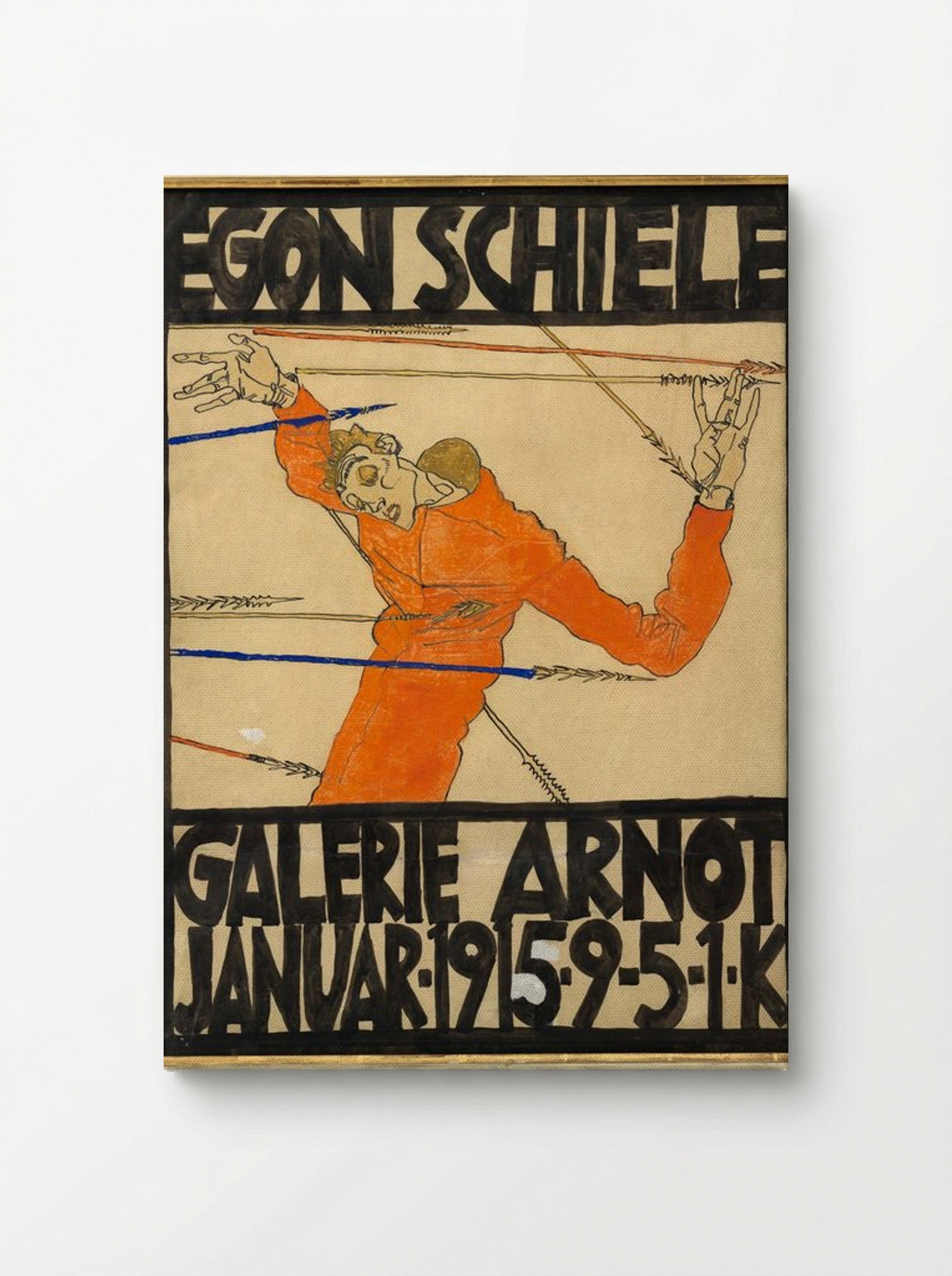 Plakat der Egon Schiele-Ausstellung in der Galerie Arnot - Egon Schiele - Canvas