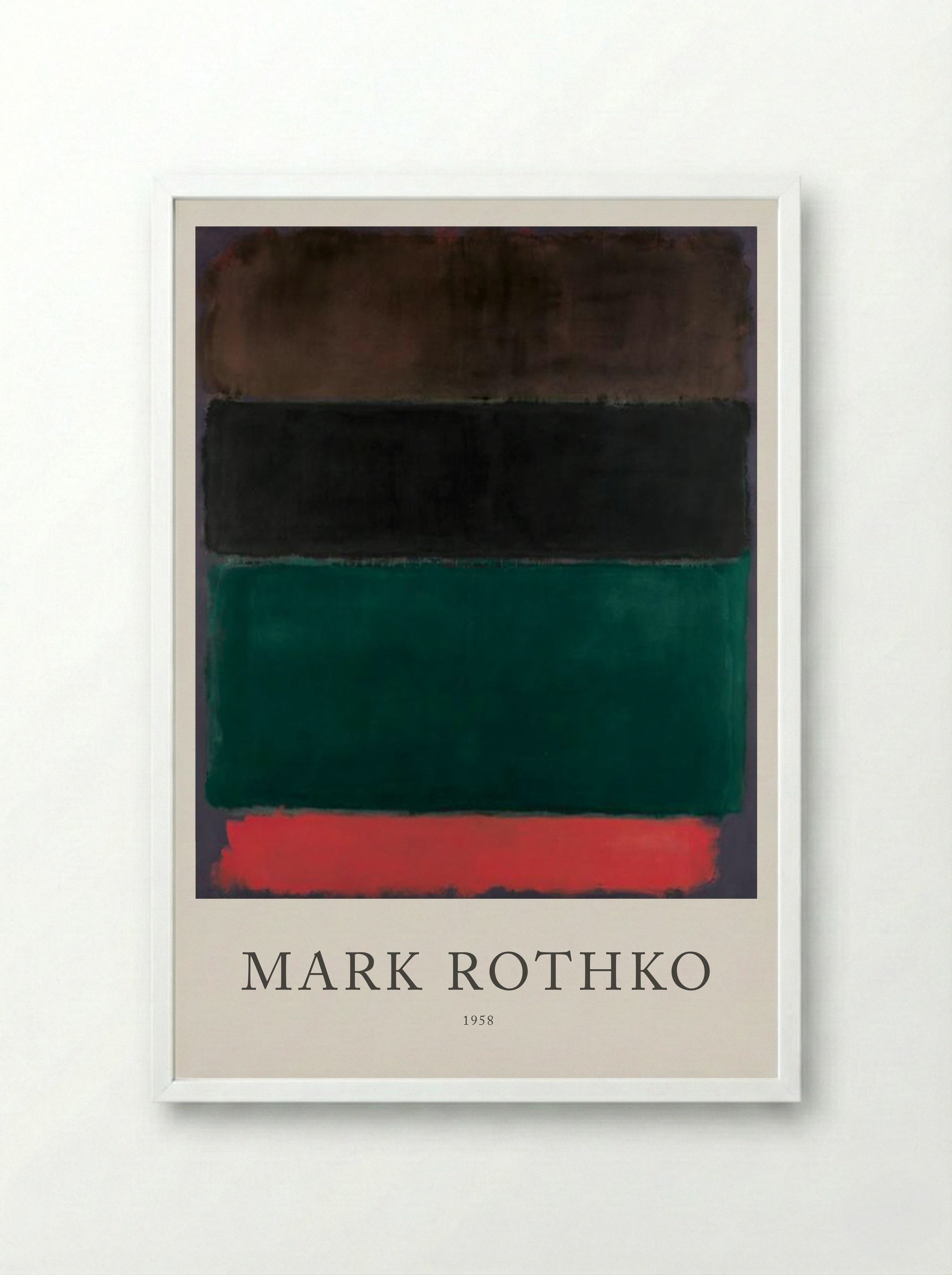 Untitled (Multiform Painting) - Mark Rothko - Framed Print White