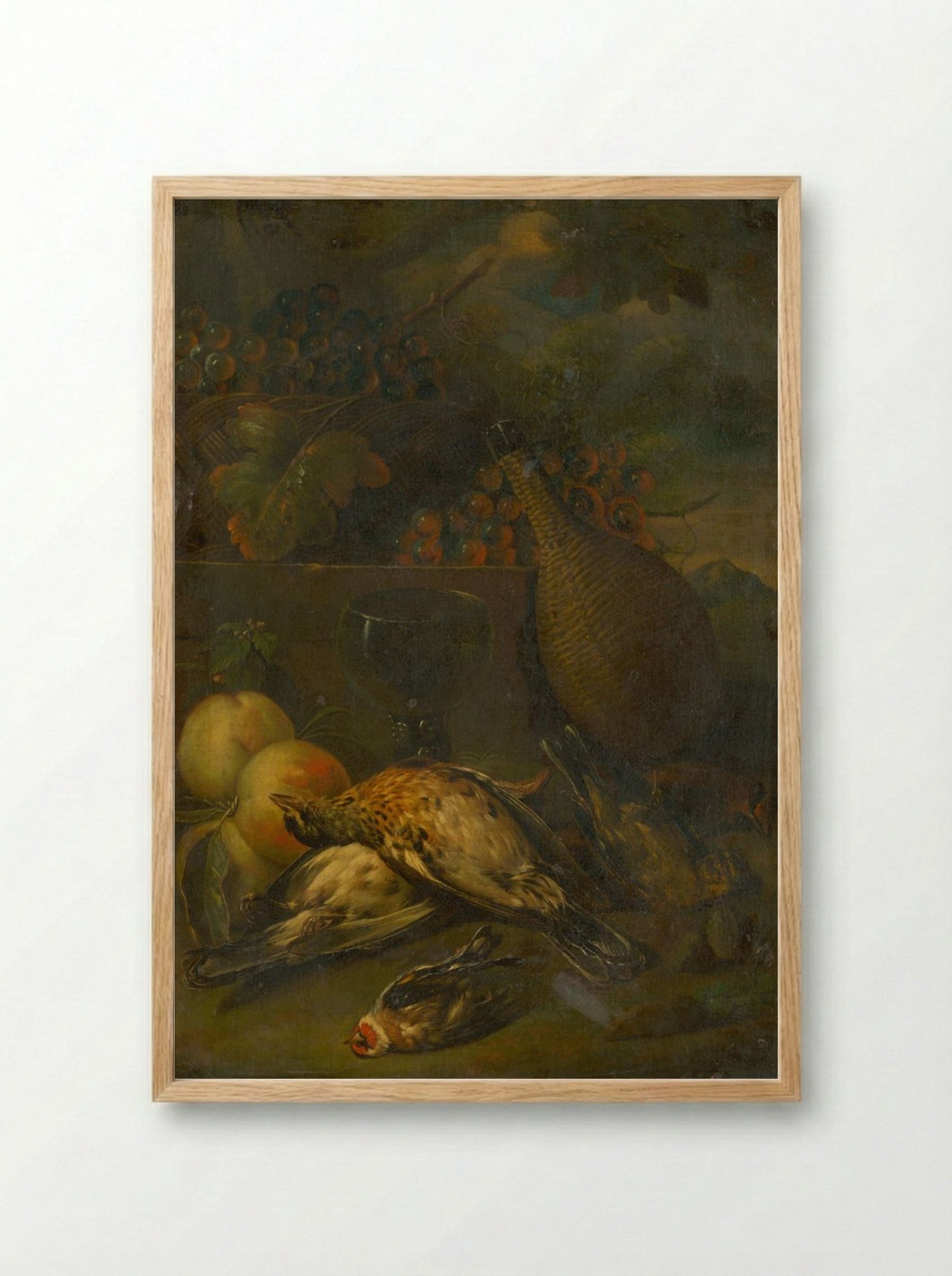 Still Life with Fieldfares - Fine Art Print - Framed Print Wood